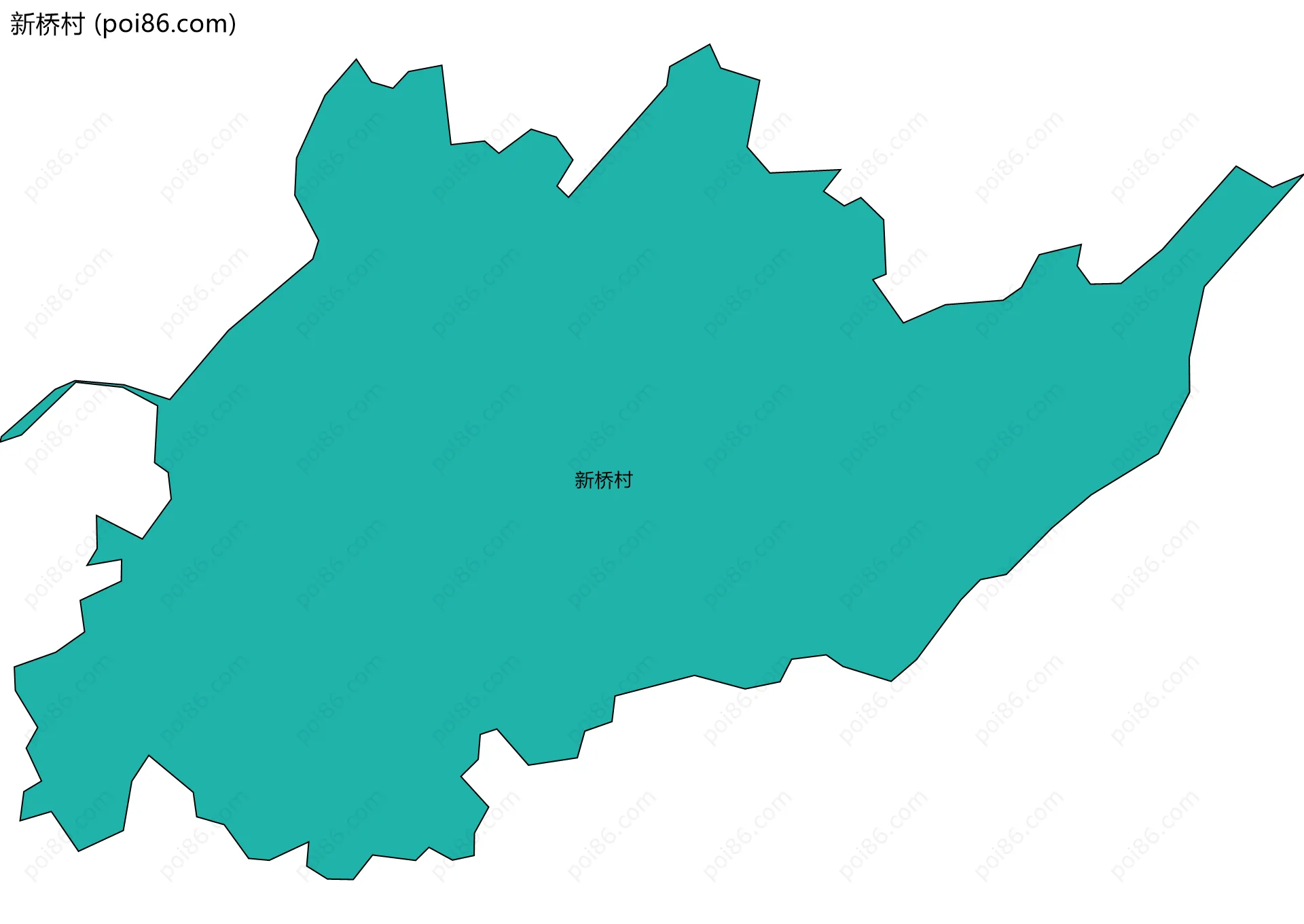 新桥村边界地图