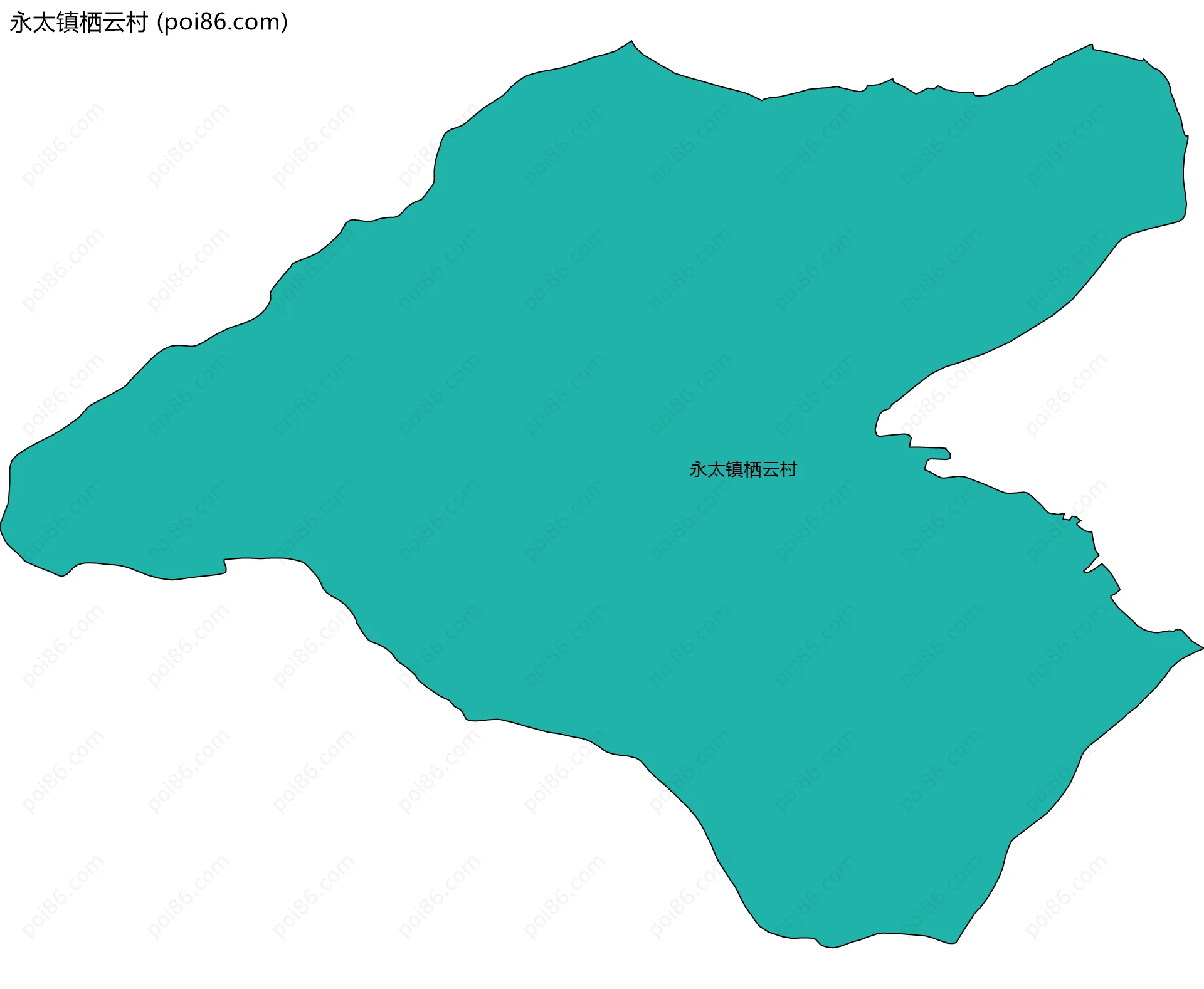 永太镇栖云村边界地图