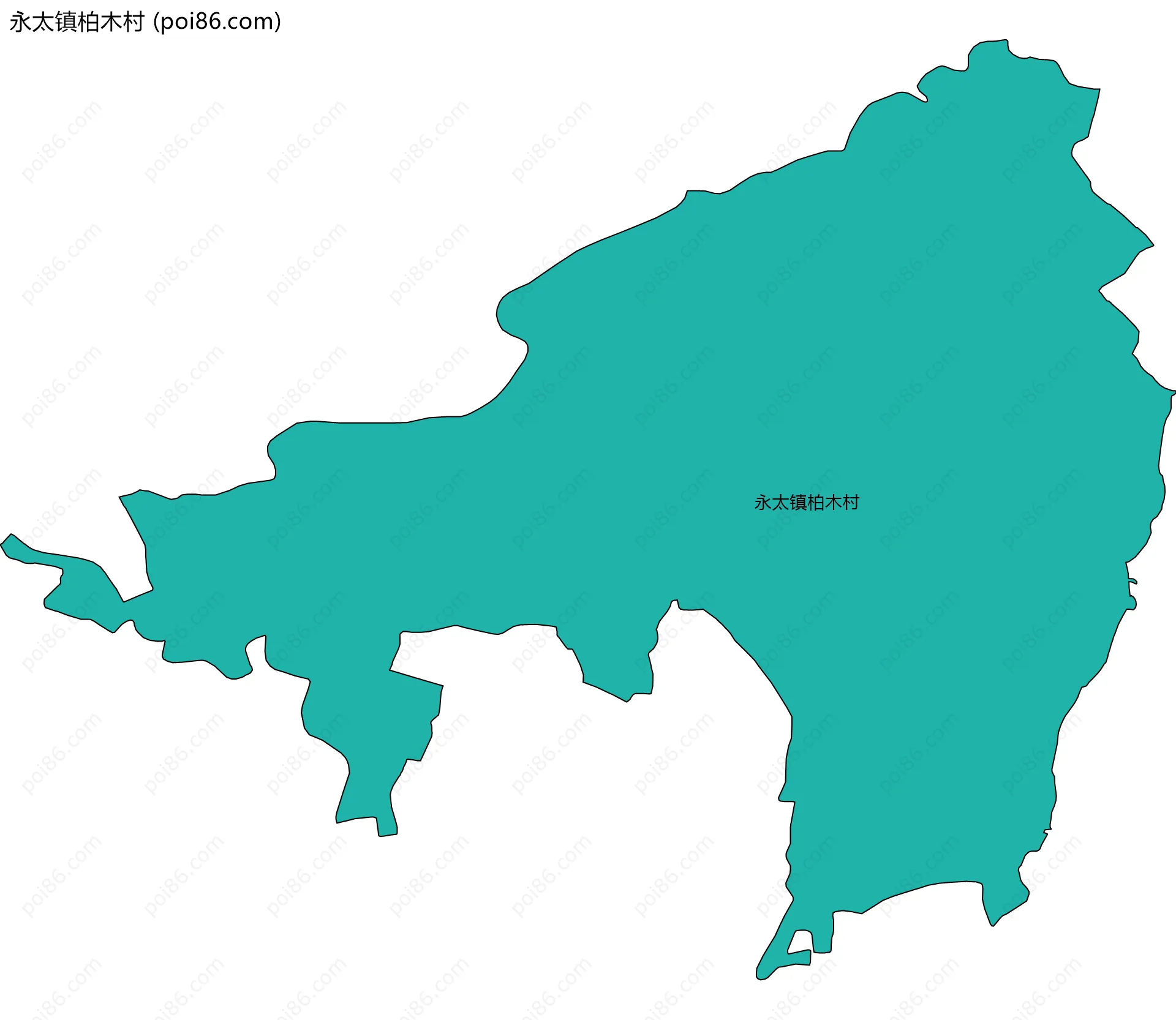 永太镇柏木村边界地图
