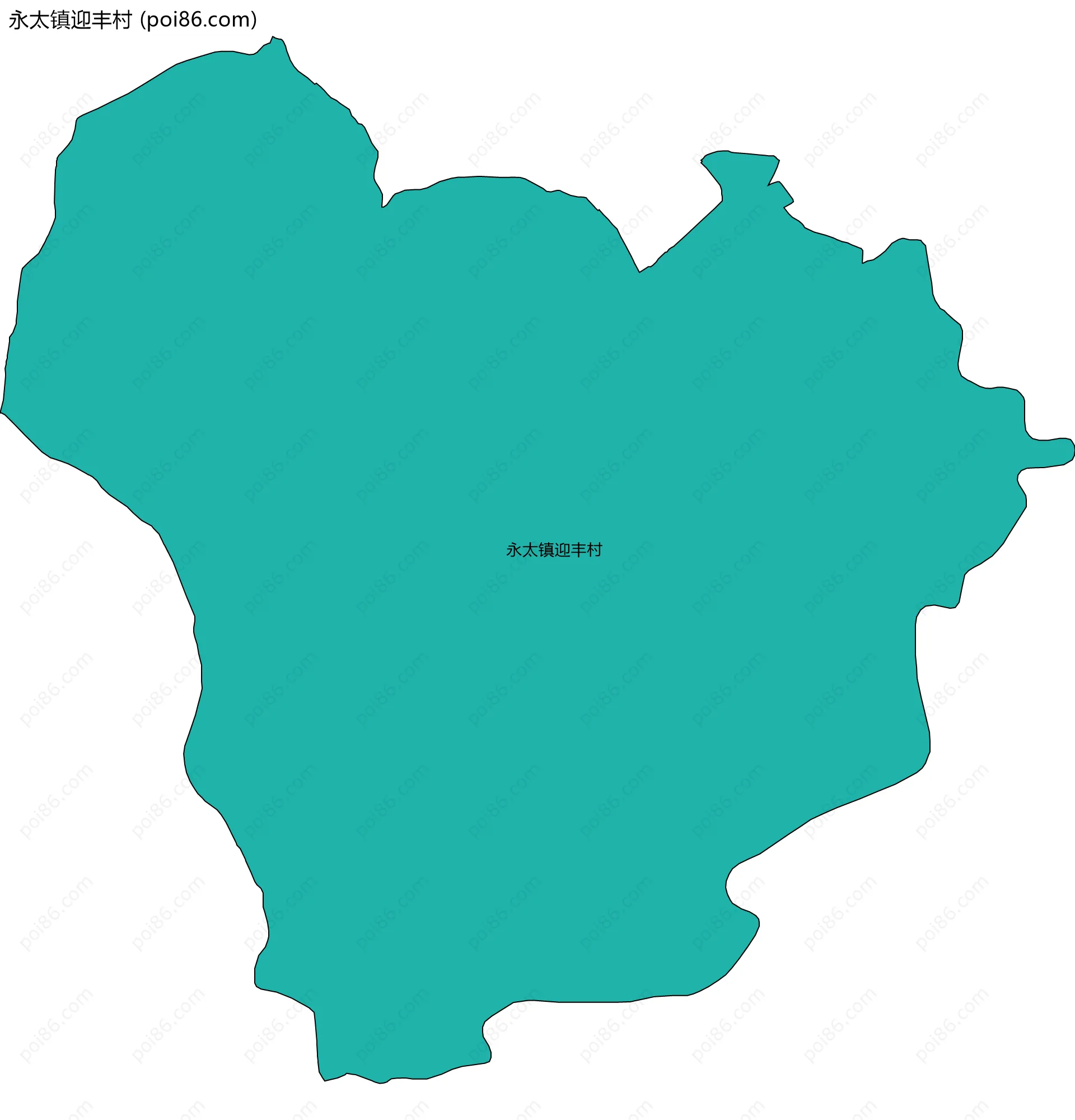永太镇迎丰村边界地图