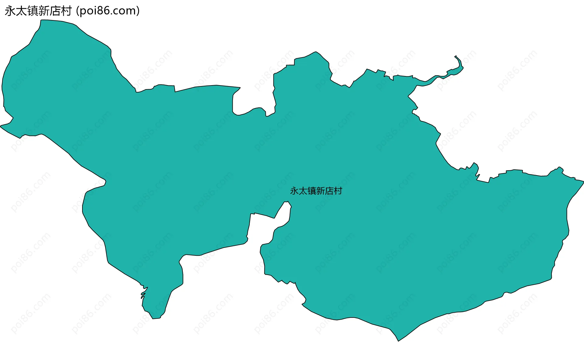 永太镇新店村边界地图