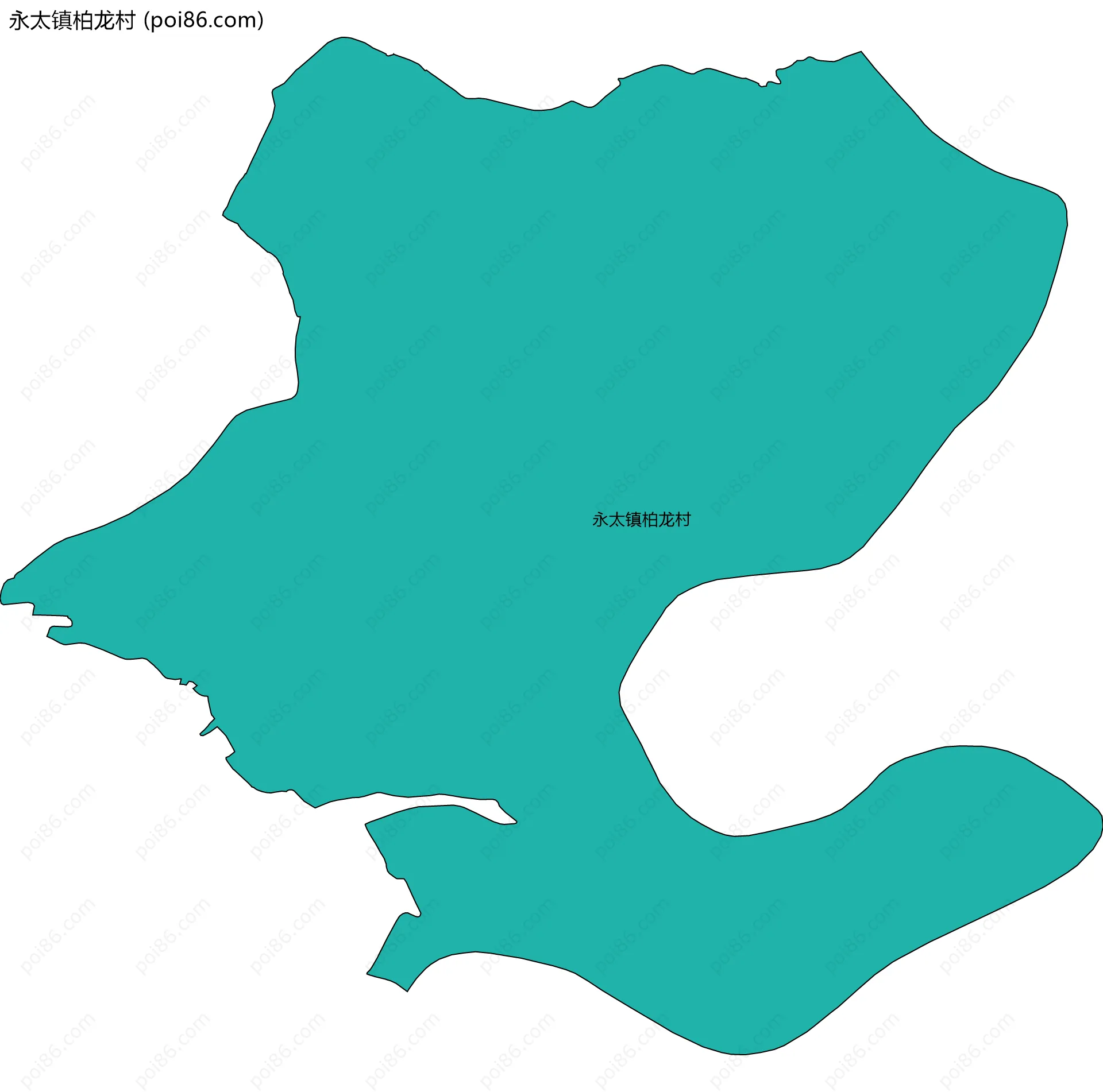 永太镇柏龙村边界地图