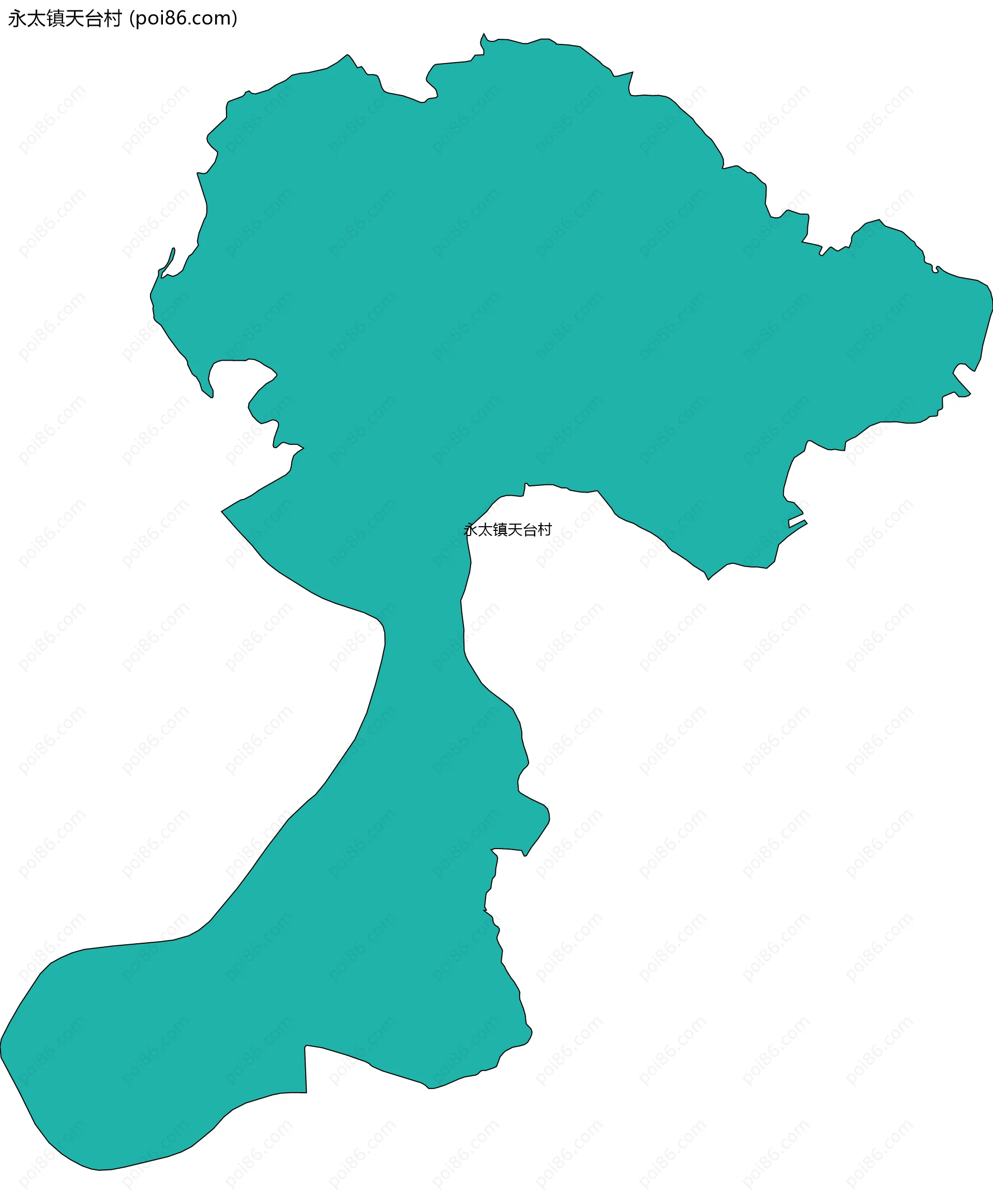 永太镇天台村边界地图