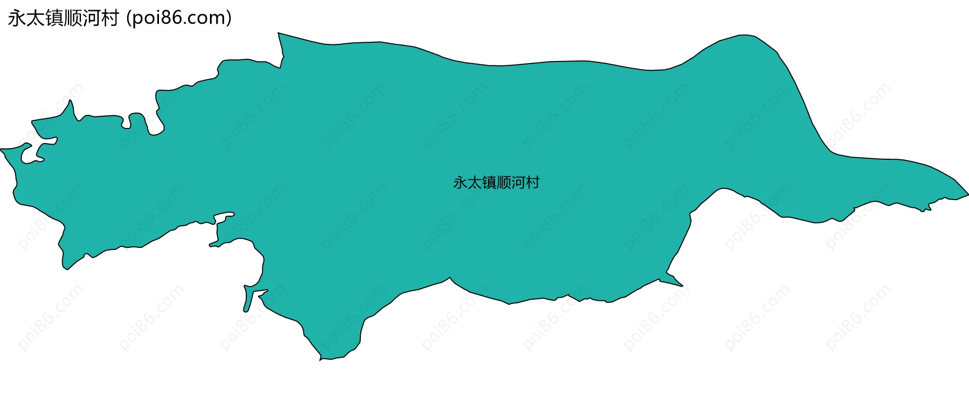 永太镇顺河村边界地图