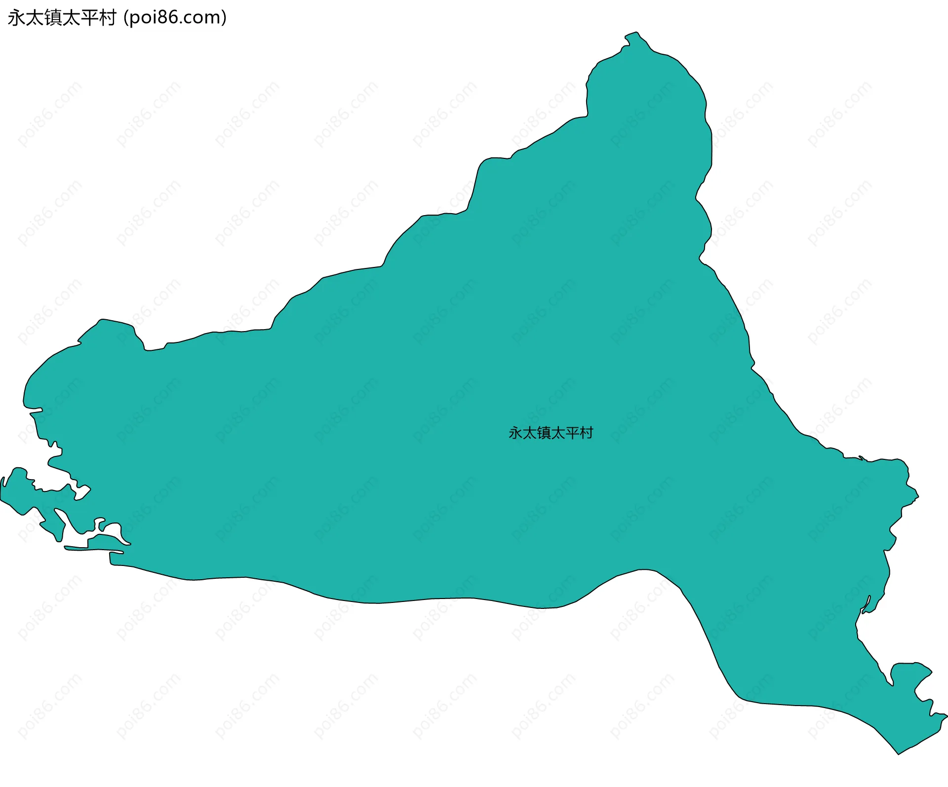 永太镇太平村边界地图