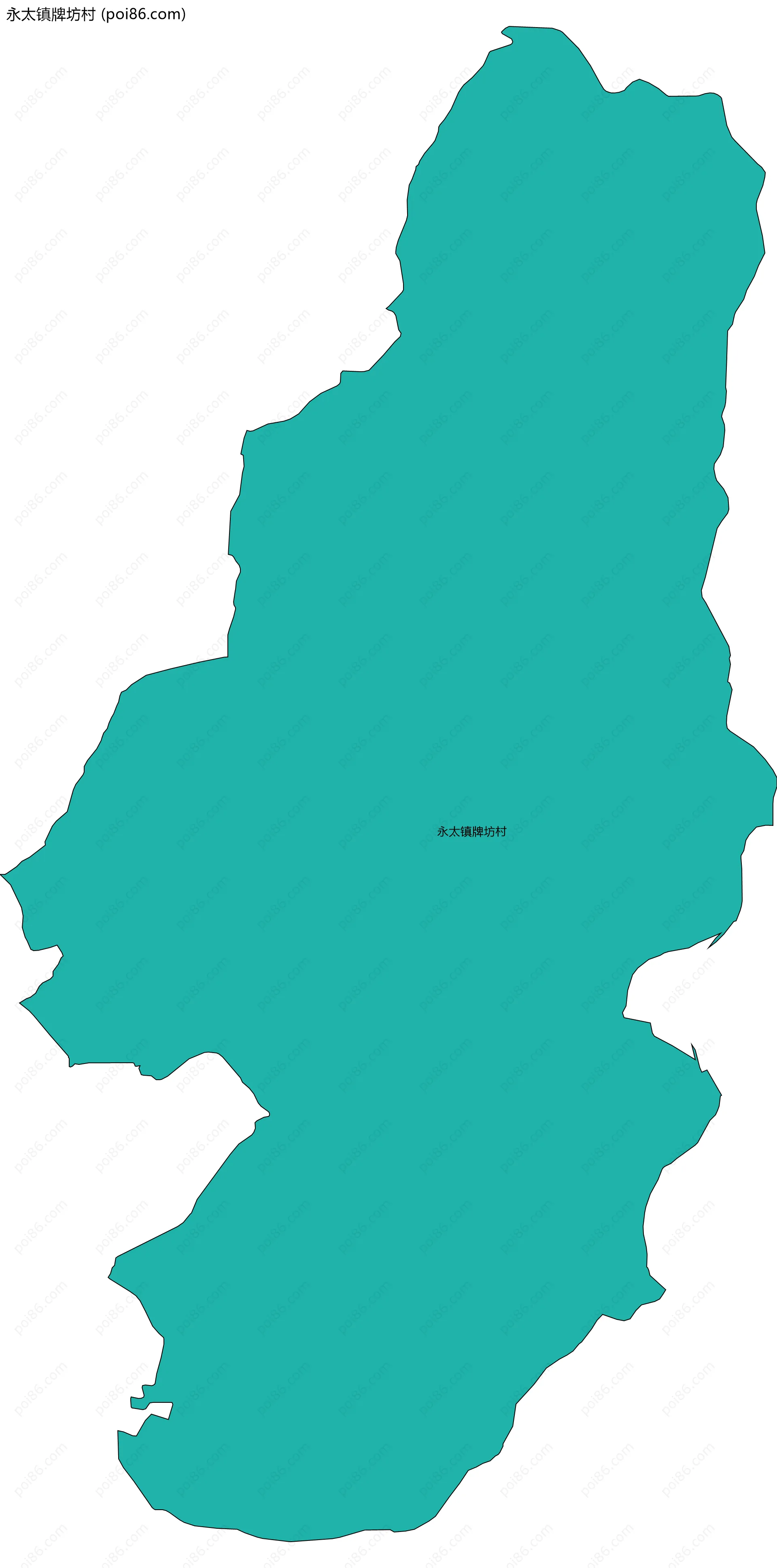 永太镇牌坊村边界地图