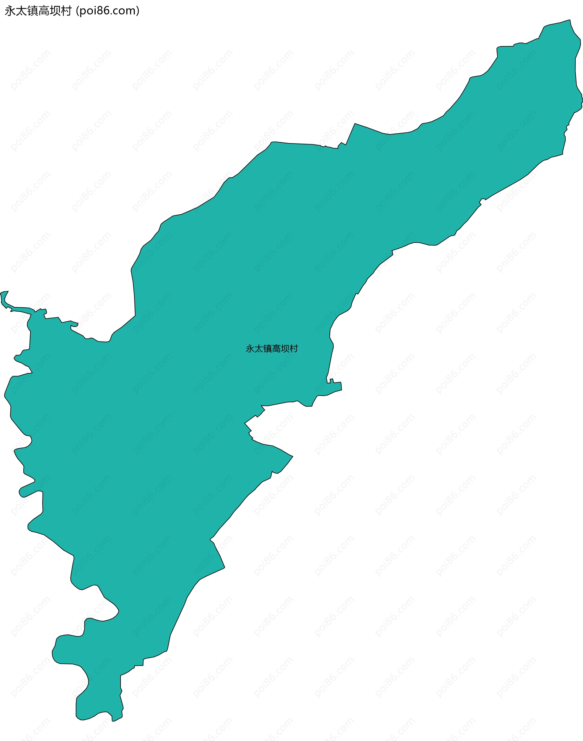 永太镇高坝村边界地图