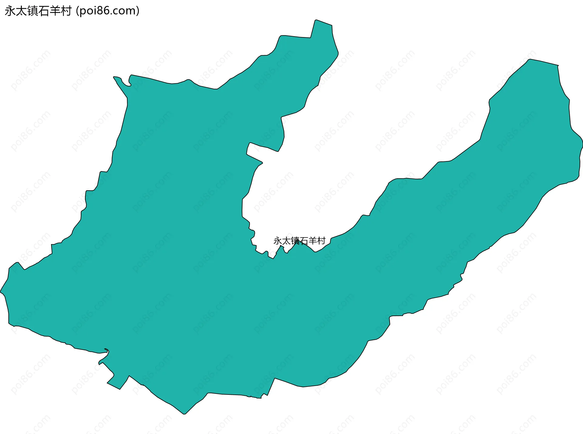 永太镇石羊村边界地图