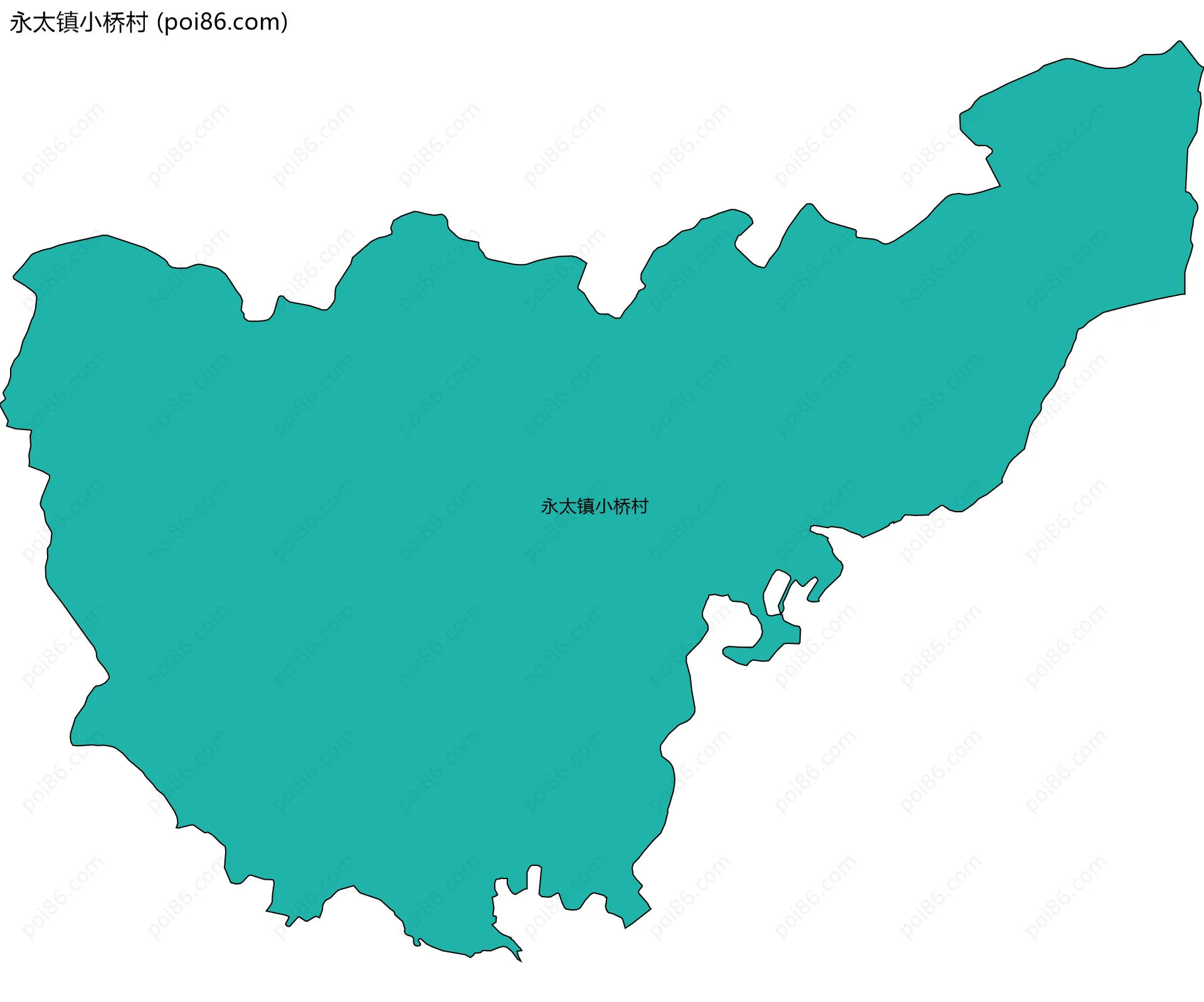 永太镇小桥村边界地图