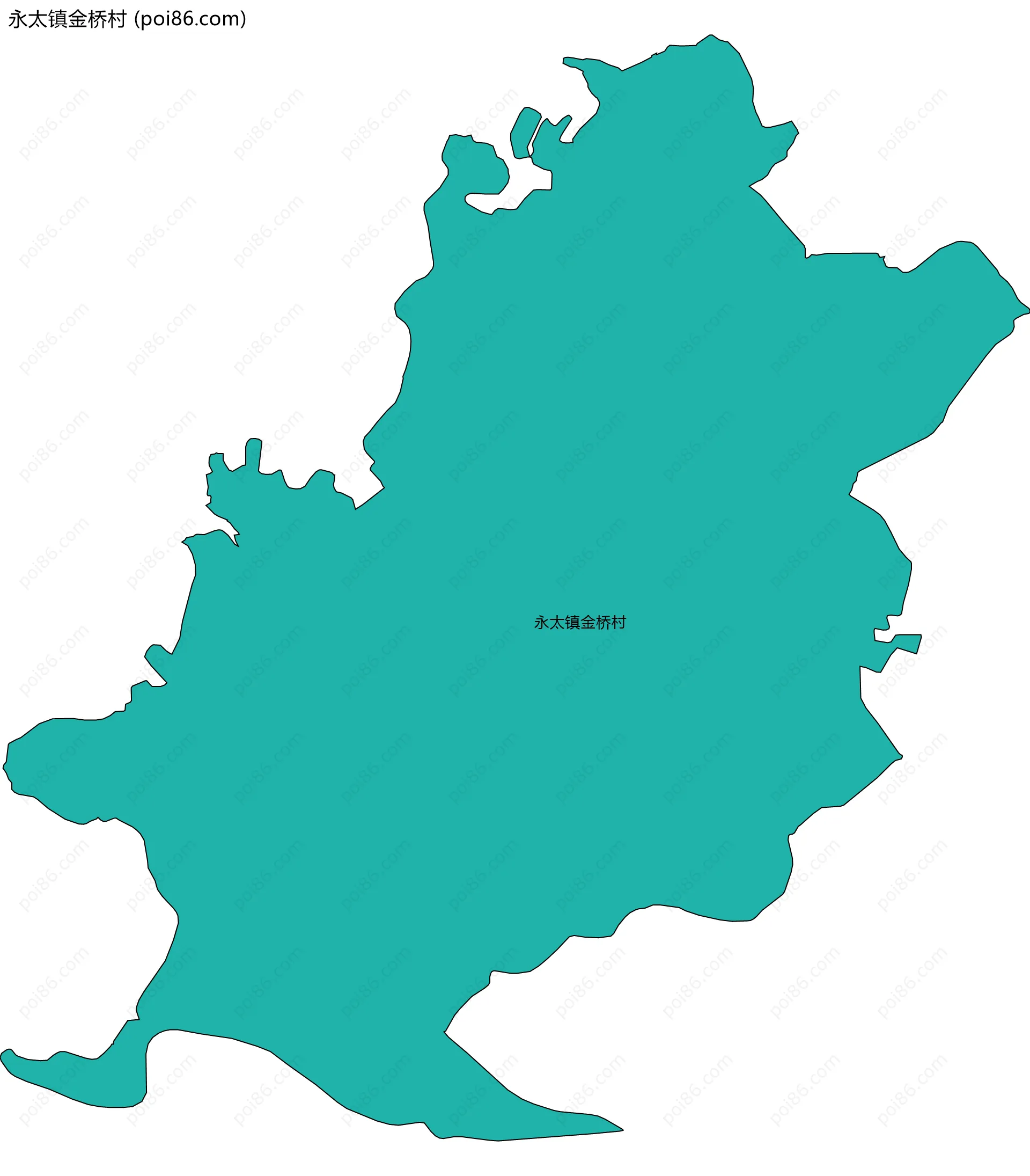 永太镇金桥村边界地图