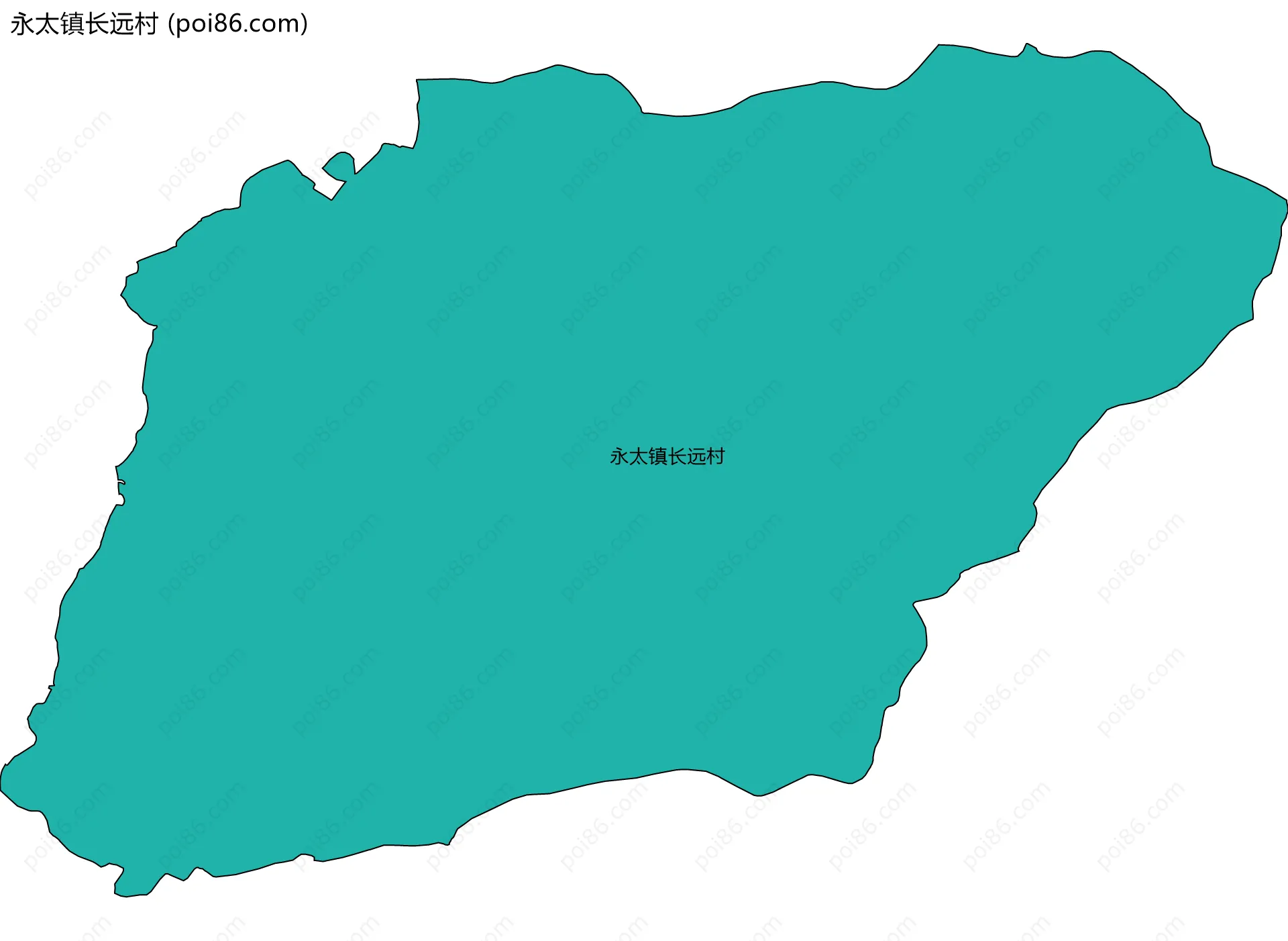 永太镇长远村边界地图