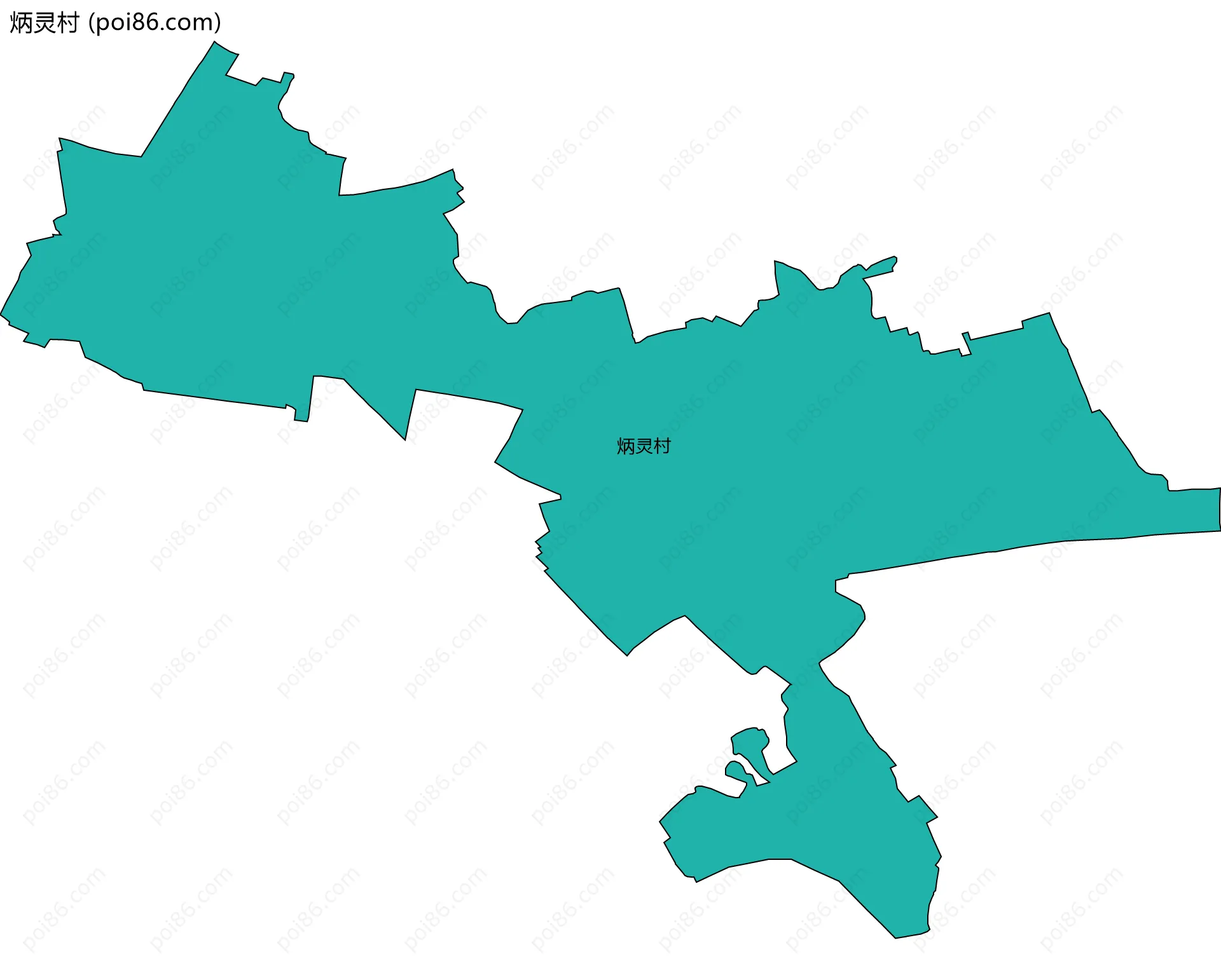 炳灵村边界地图