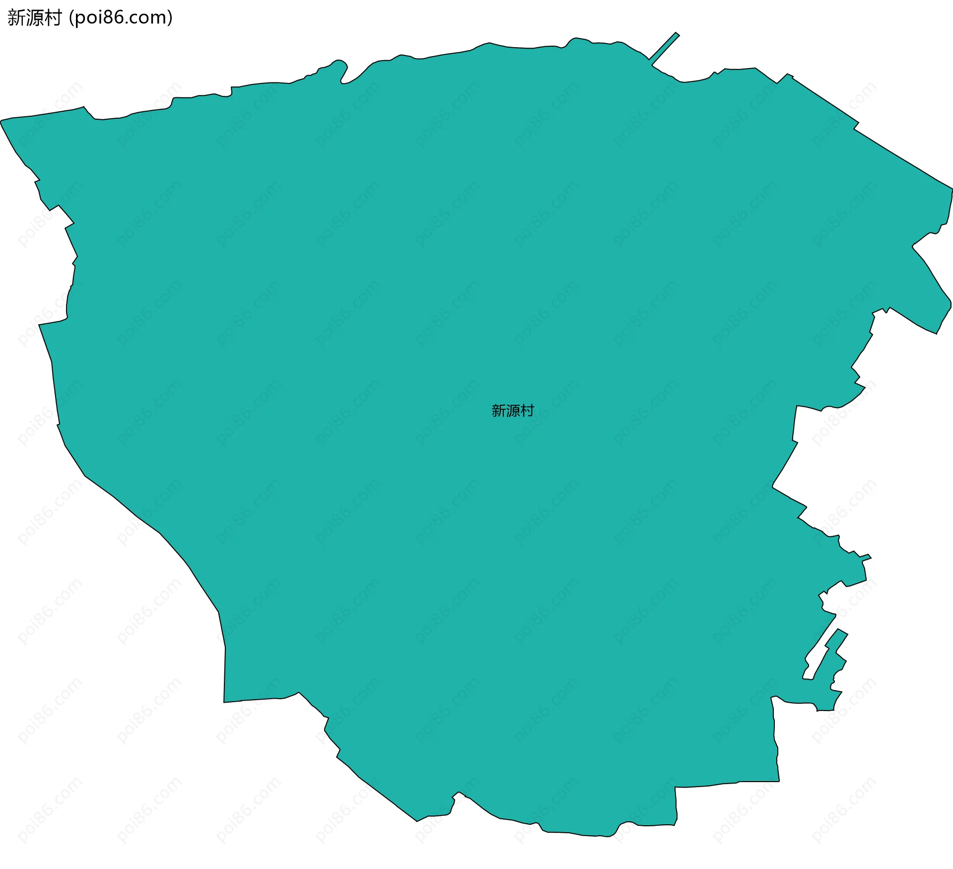 新源村边界地图