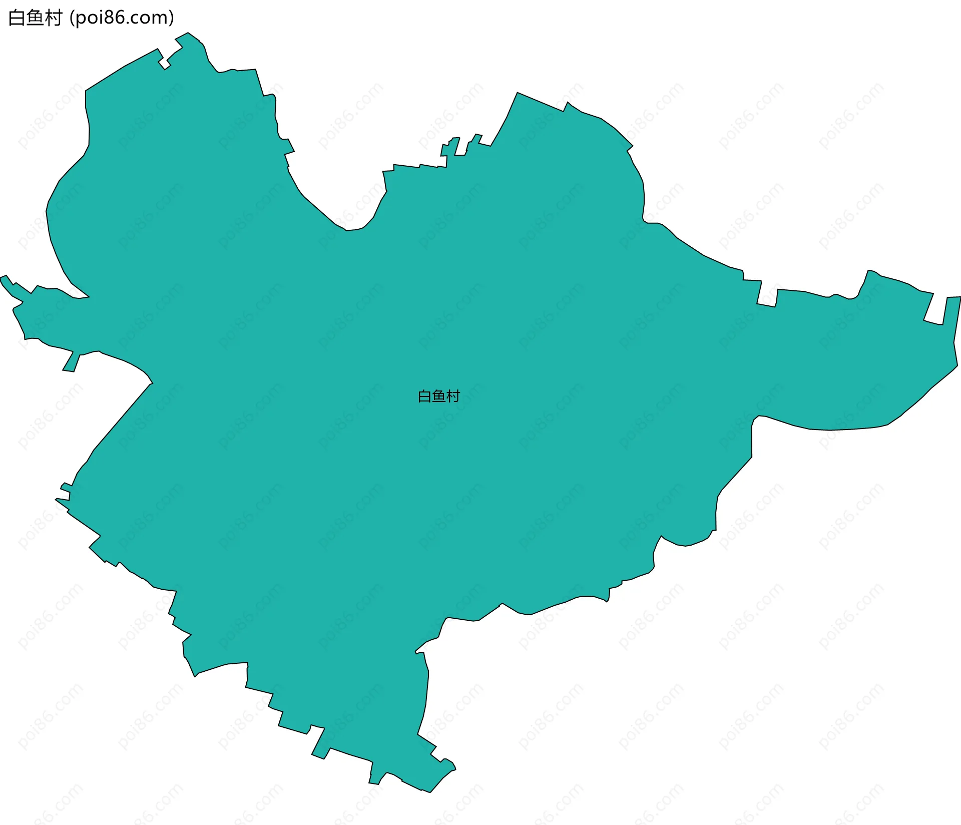 白鱼村边界地图