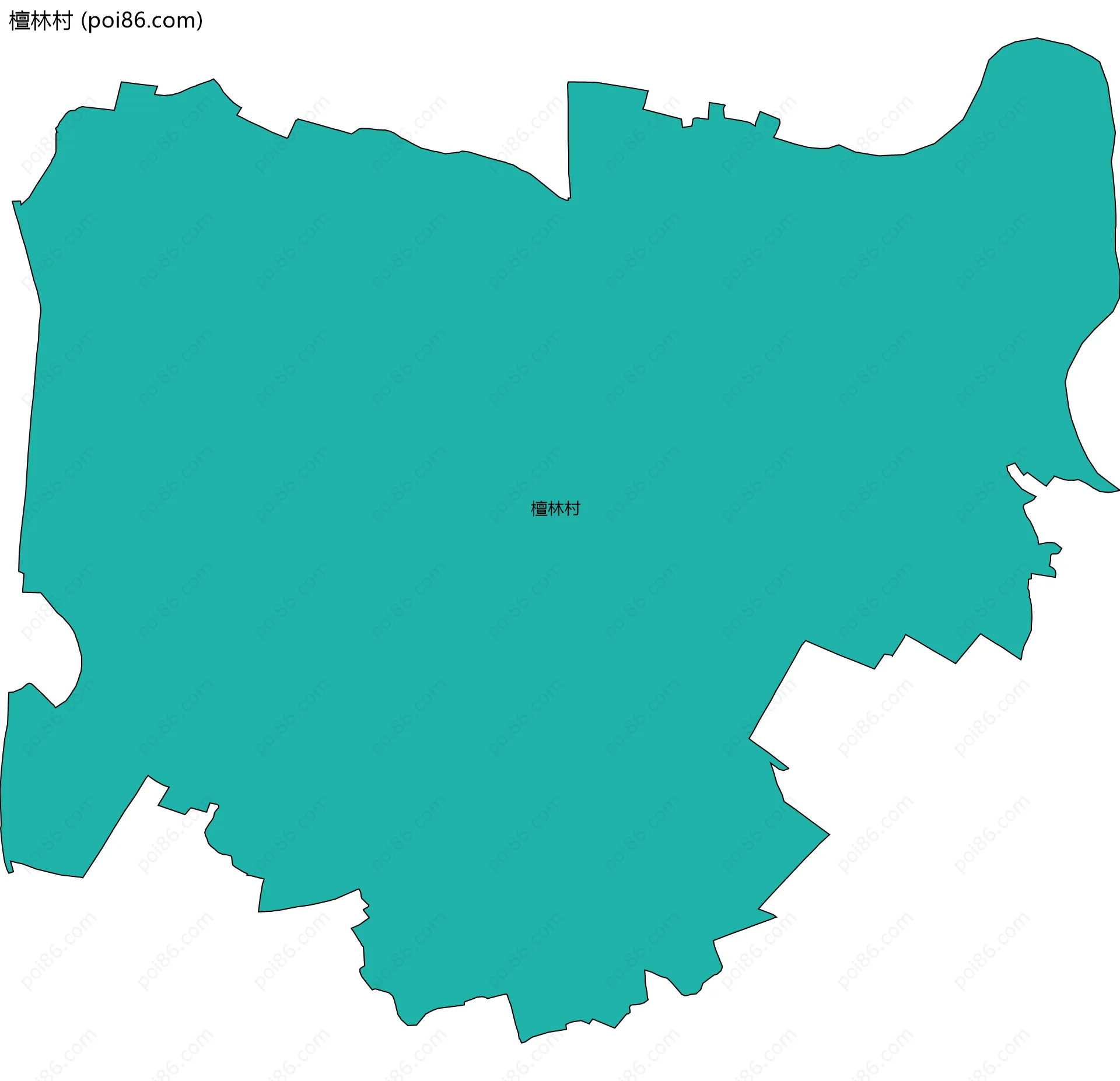檀林村边界地图