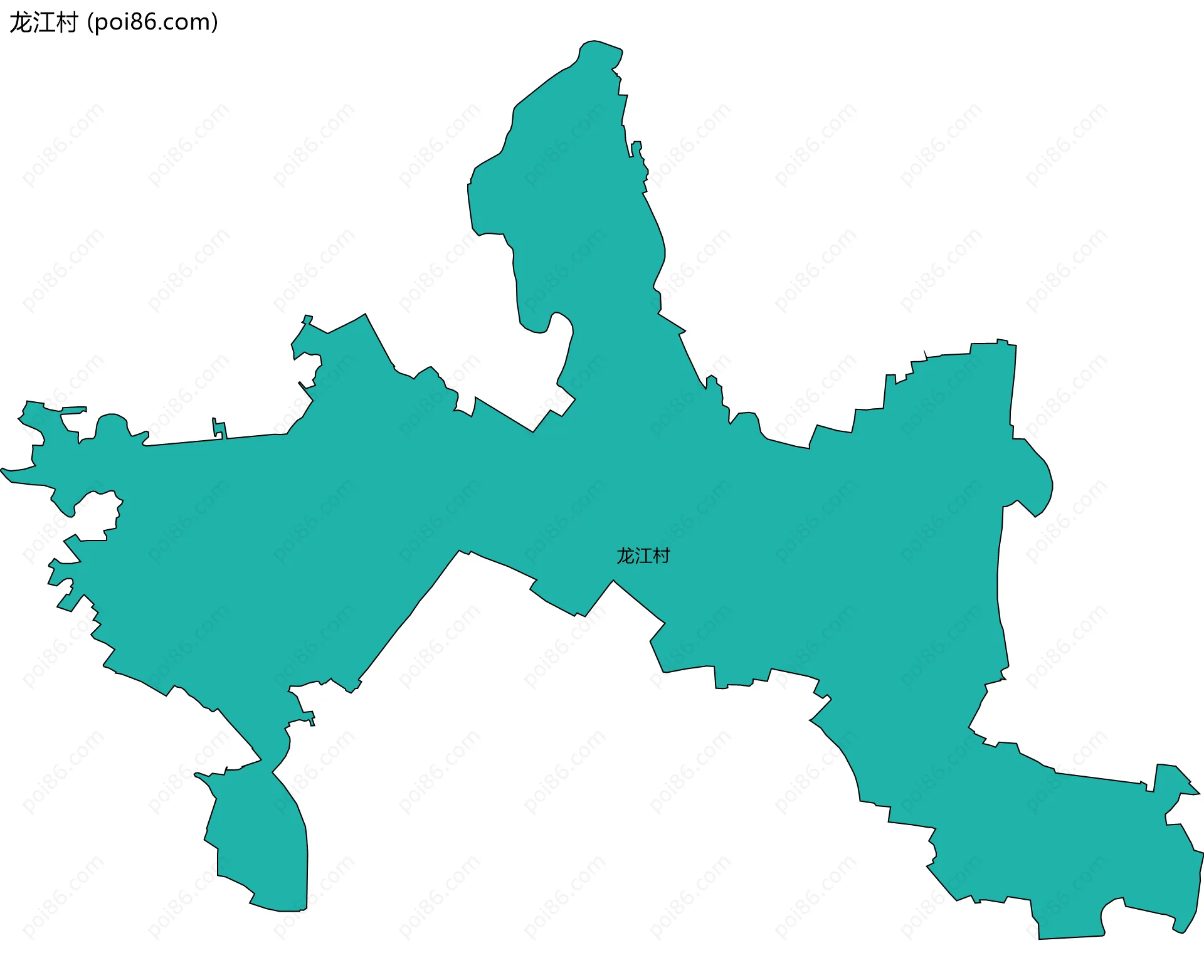 龙江村边界地图