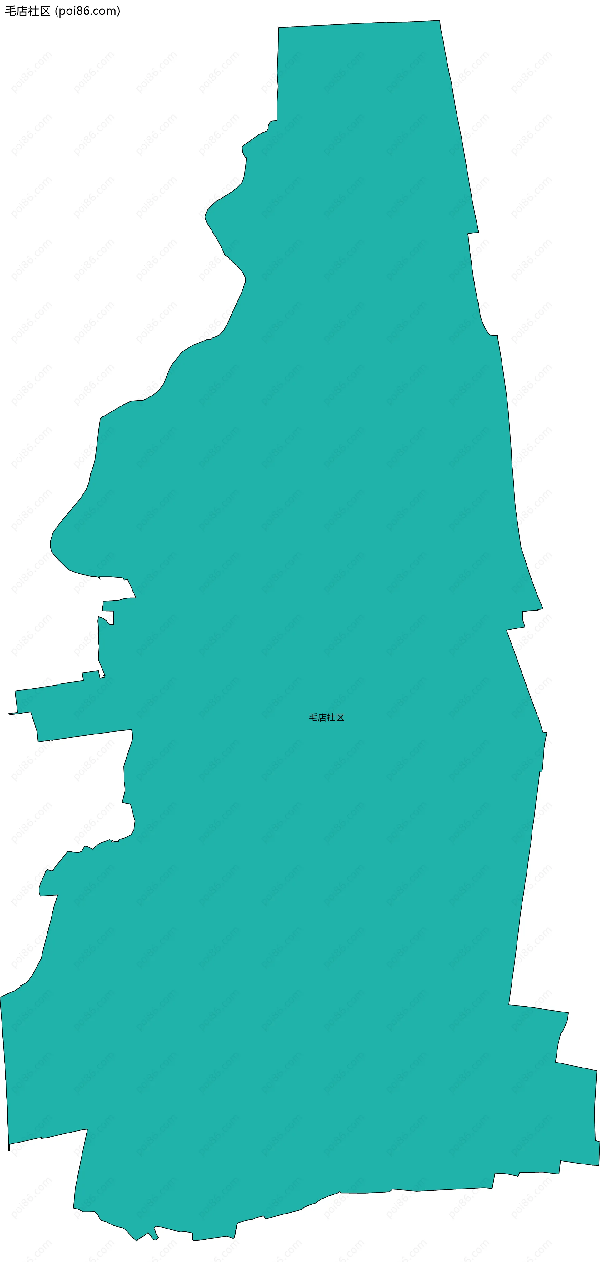 毛店社区边界地图