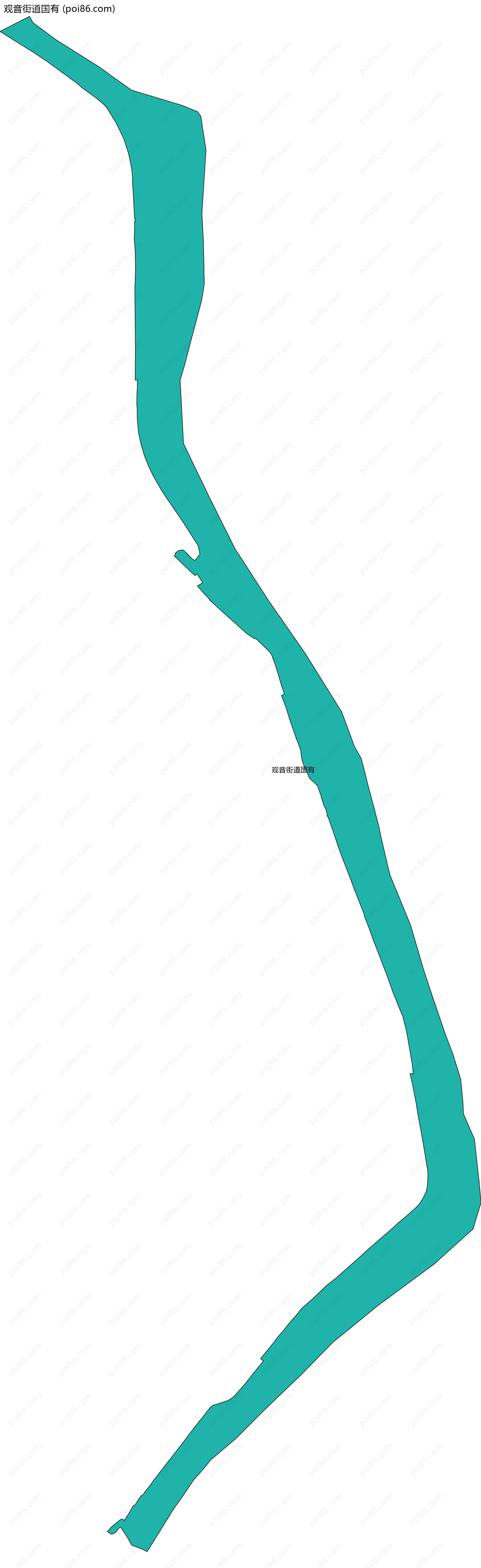 观音街道国有边界地图