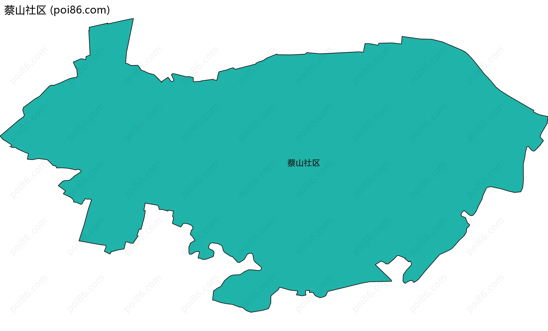 蔡山社区边界地图