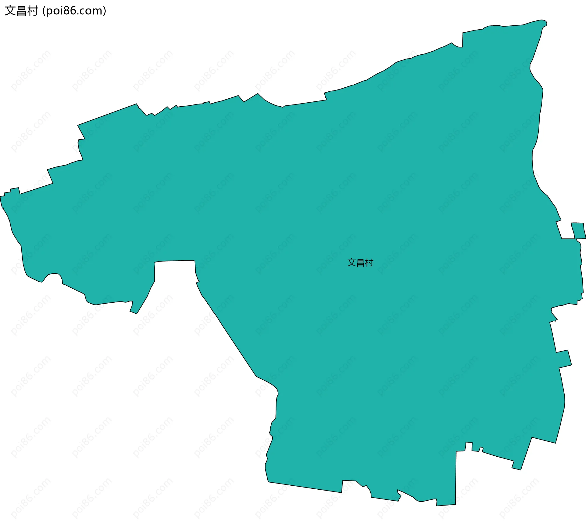 文昌村边界地图