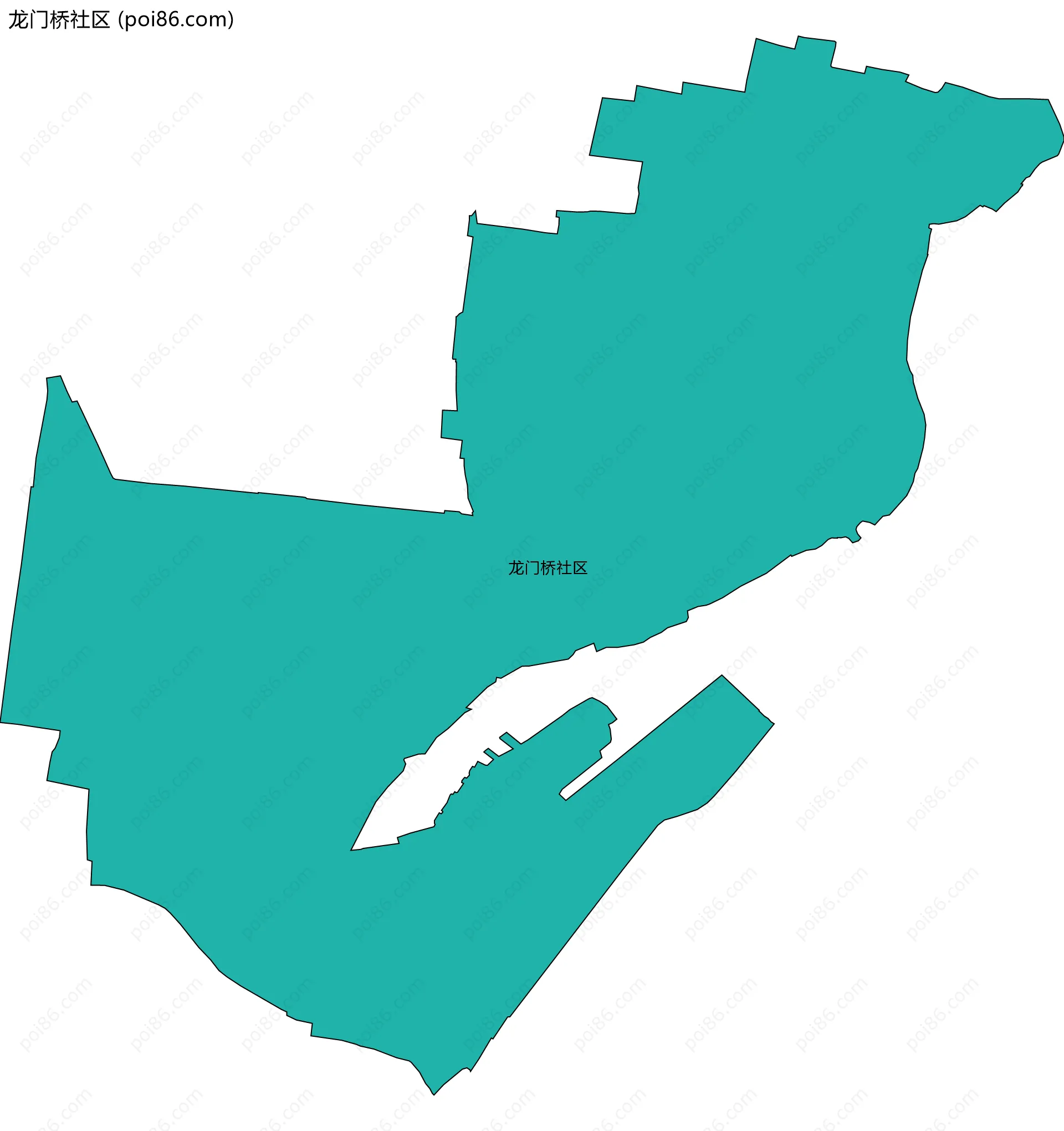 龙门桥社区边界地图