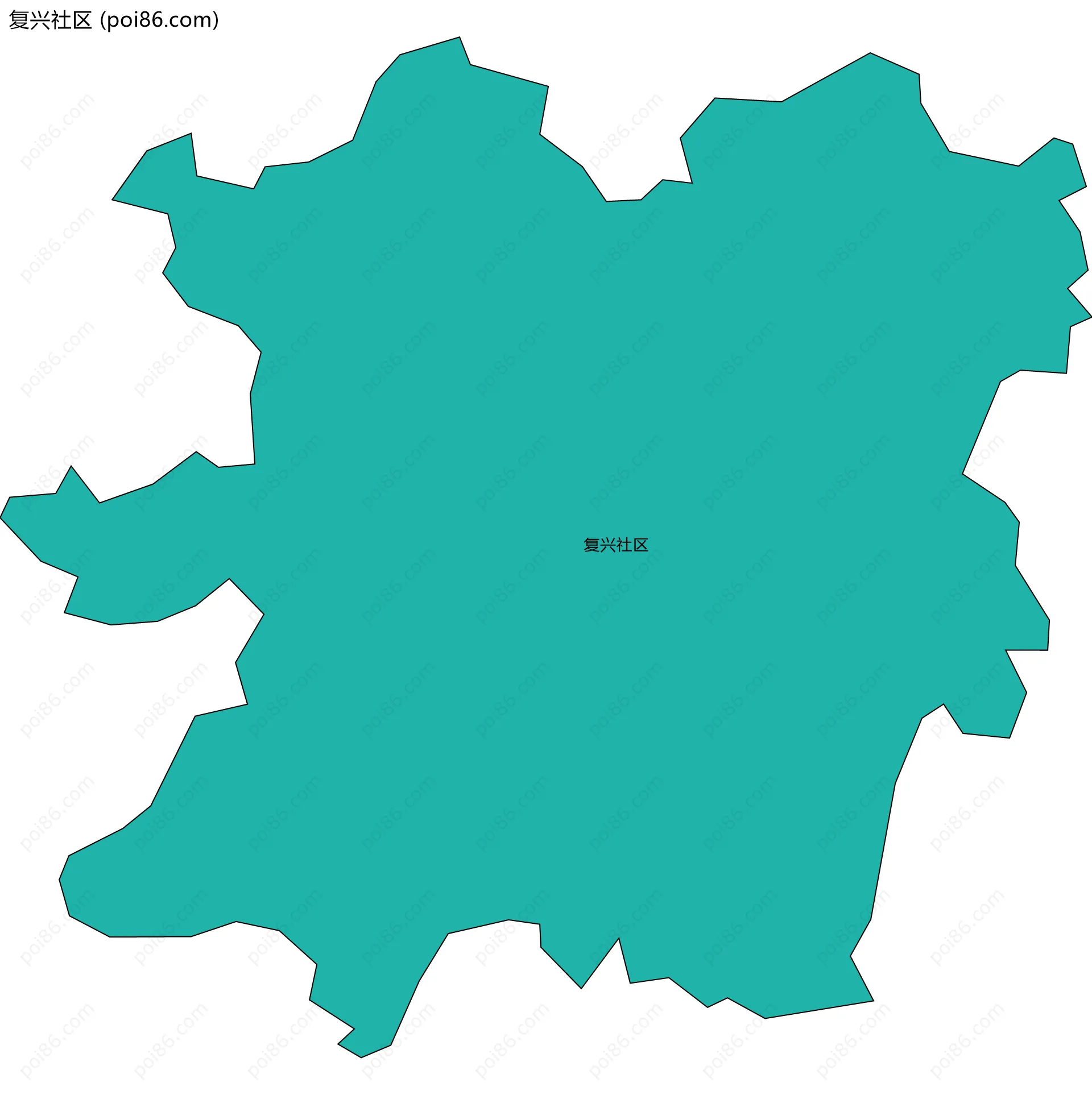 复兴社区边界地图