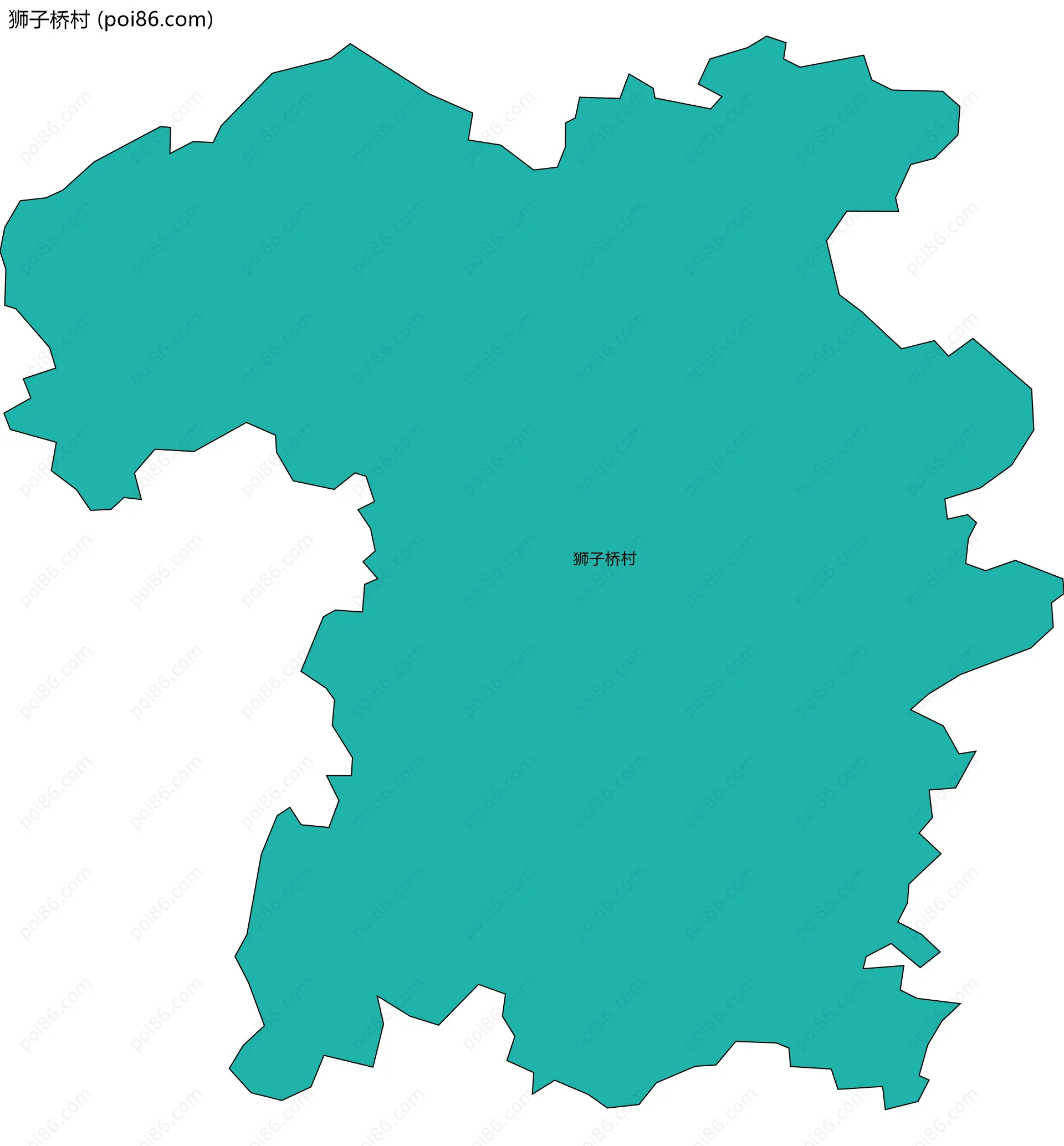 狮子桥村边界地图