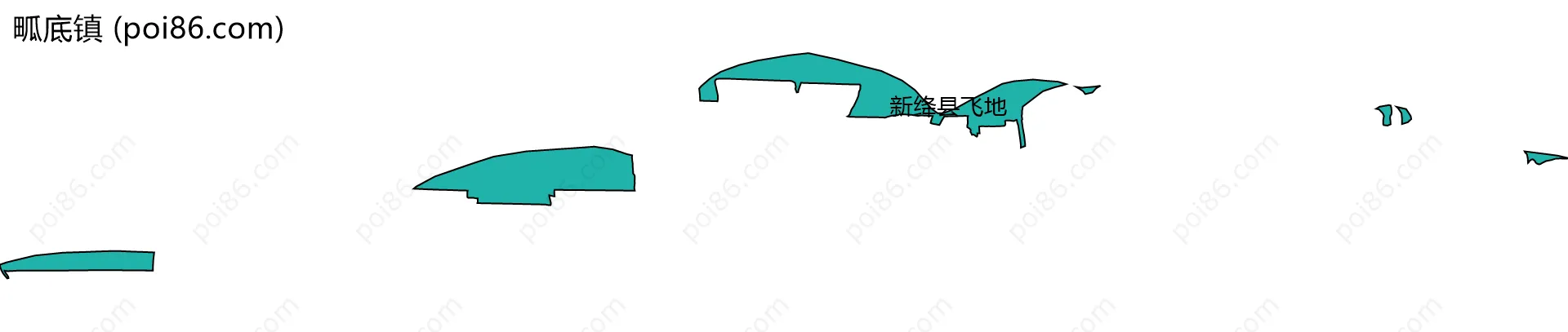 畖底镇边界地图(五级行政区划)