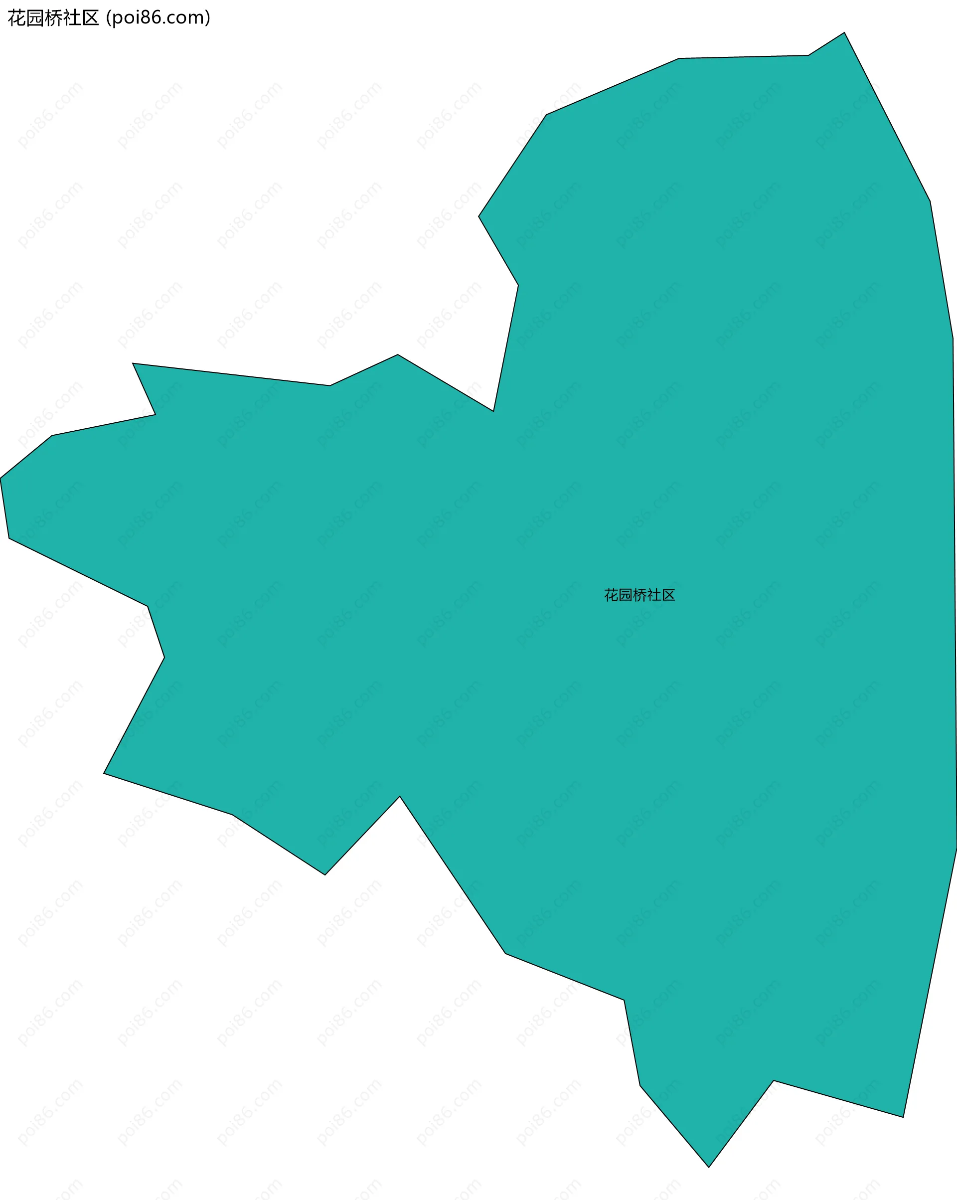 花园桥社区边界地图