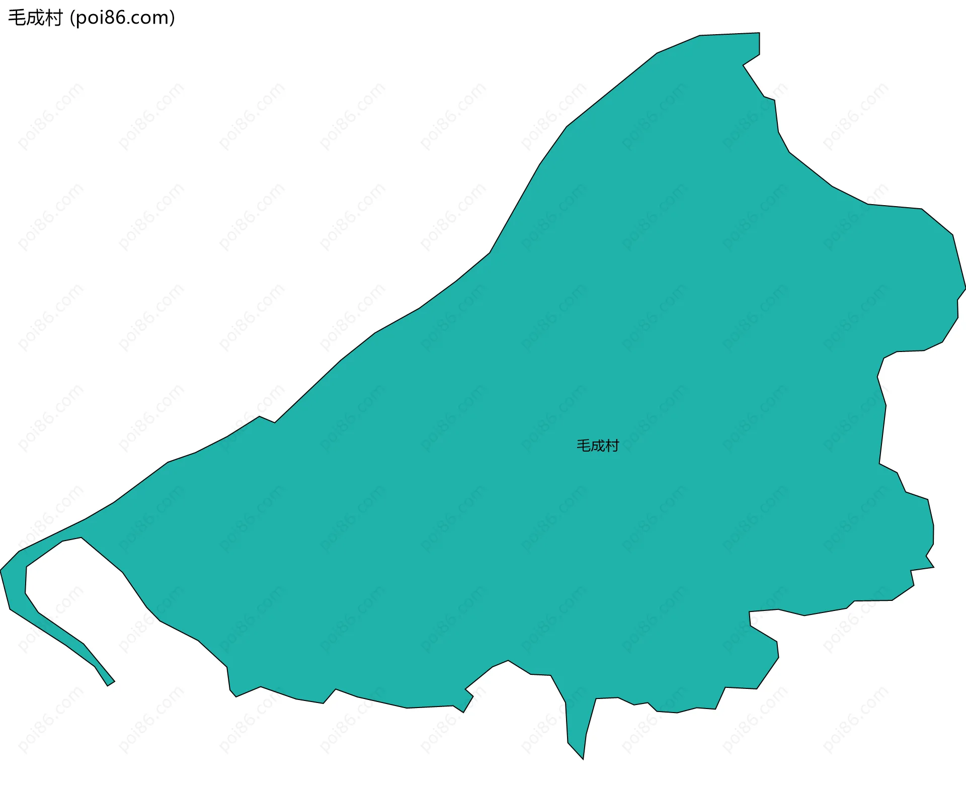 毛成村边界地图