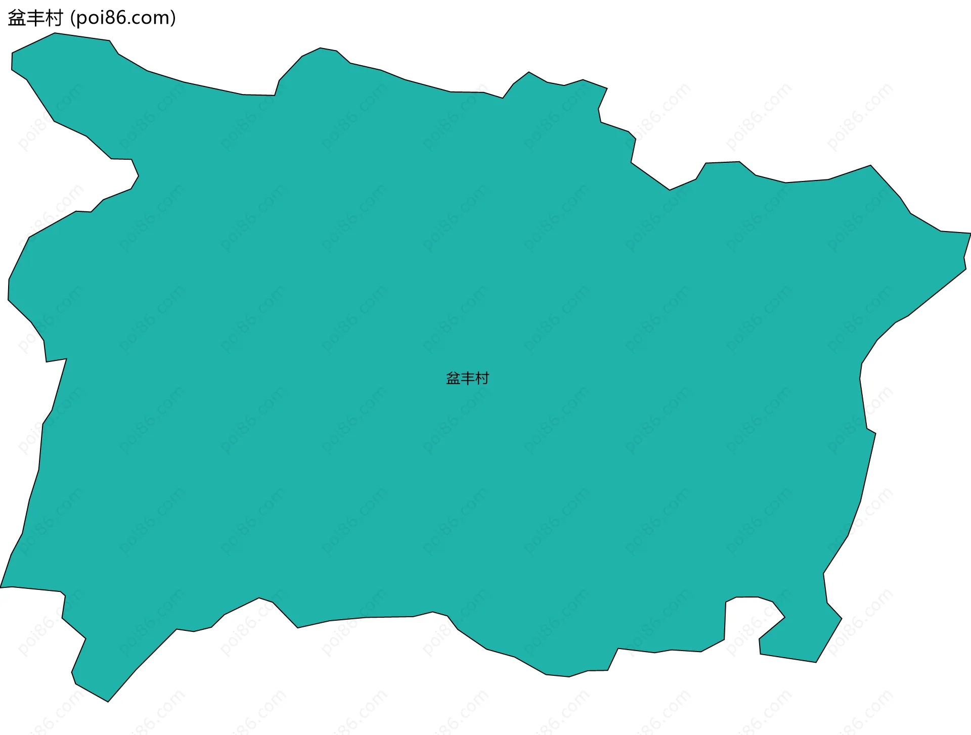 盆丰村边界地图