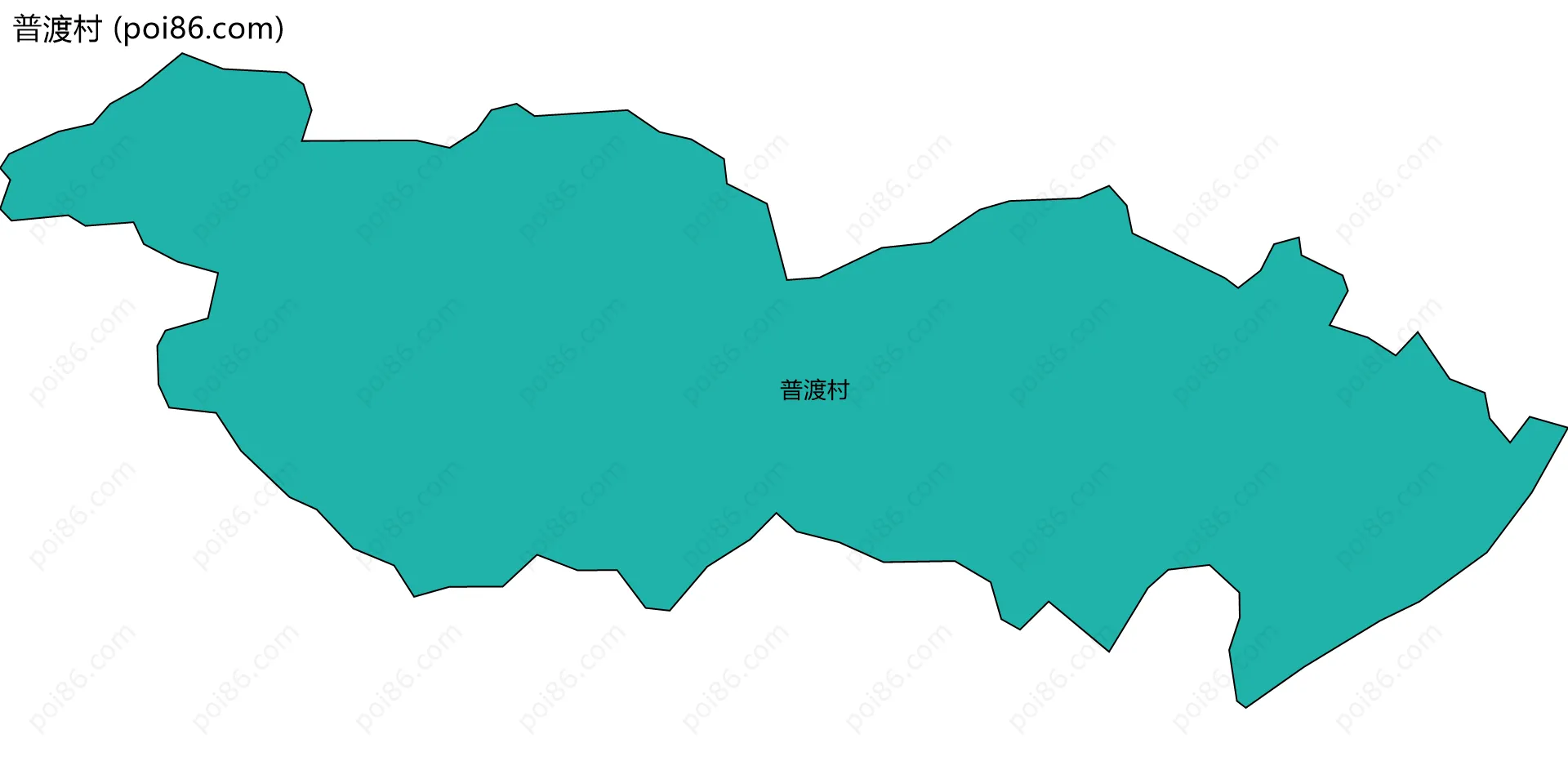 普渡村边界地图