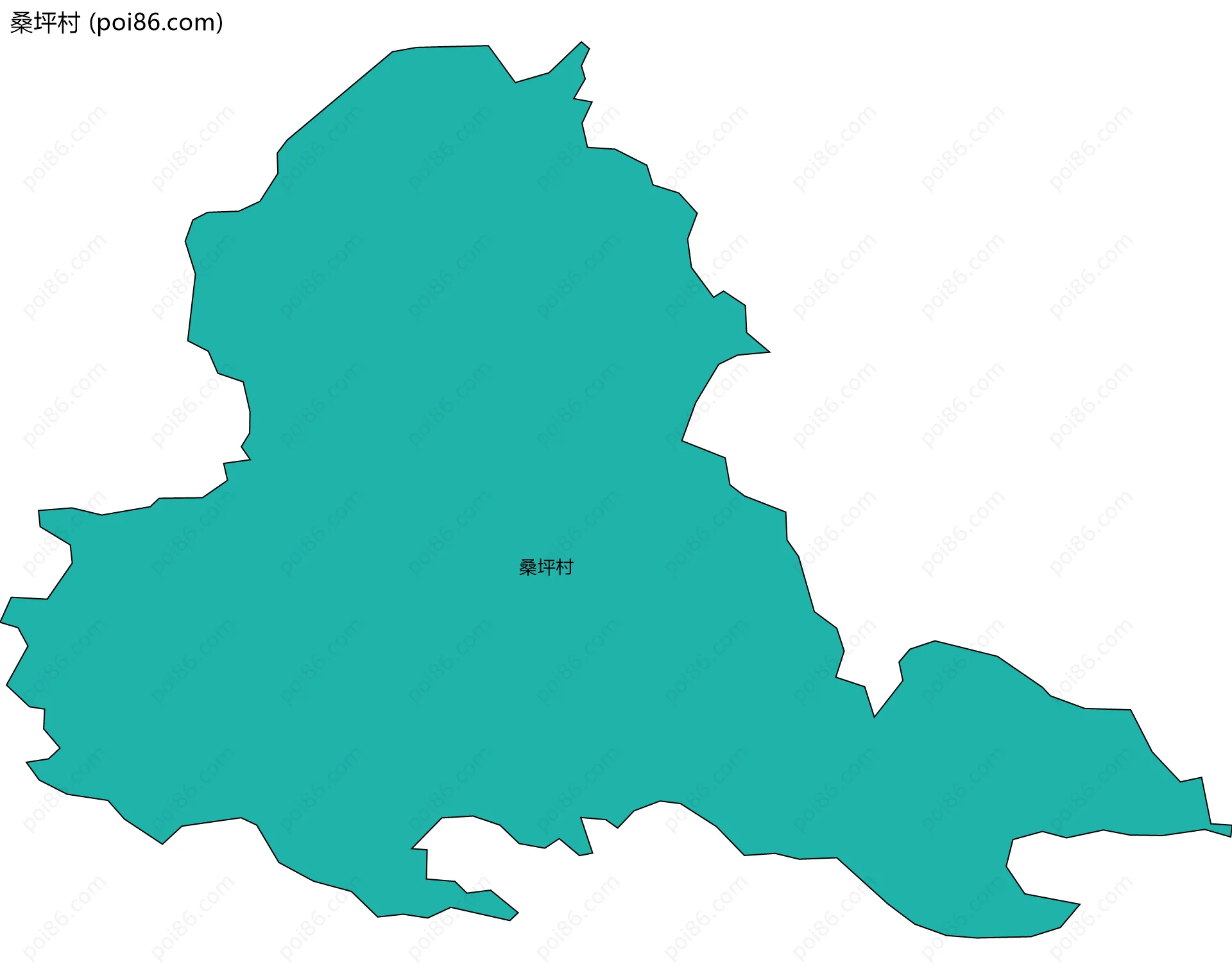 桑坪村边界地图