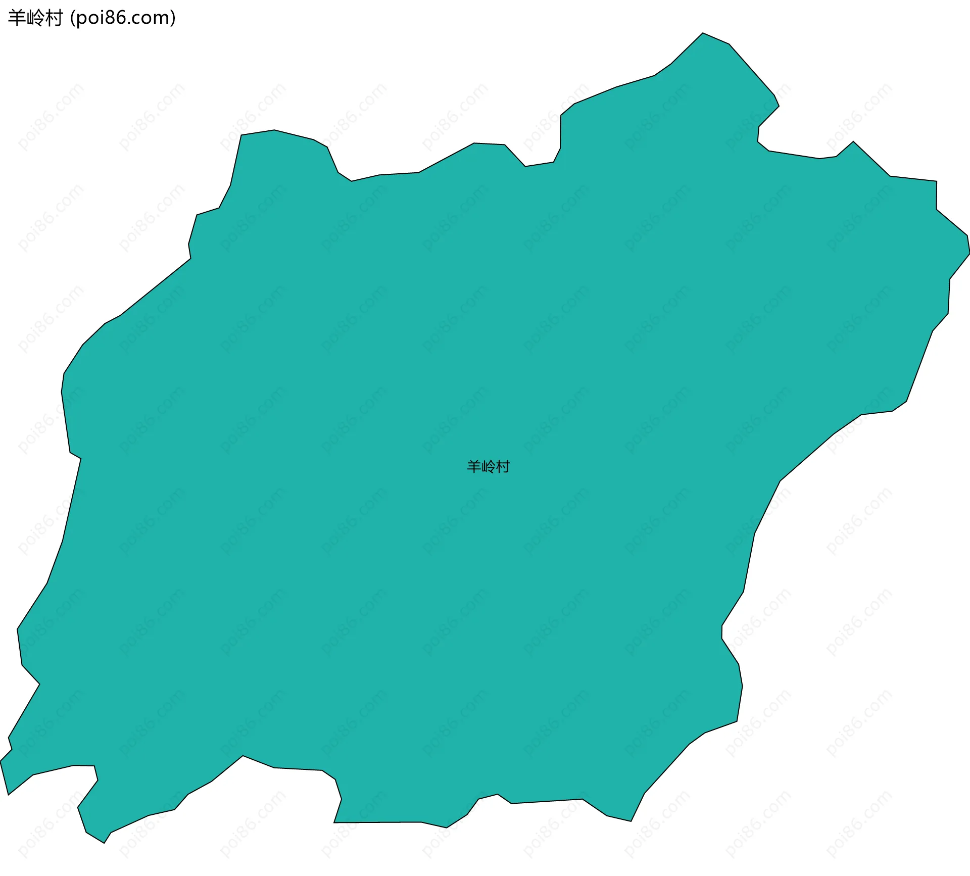 羊岭村边界地图