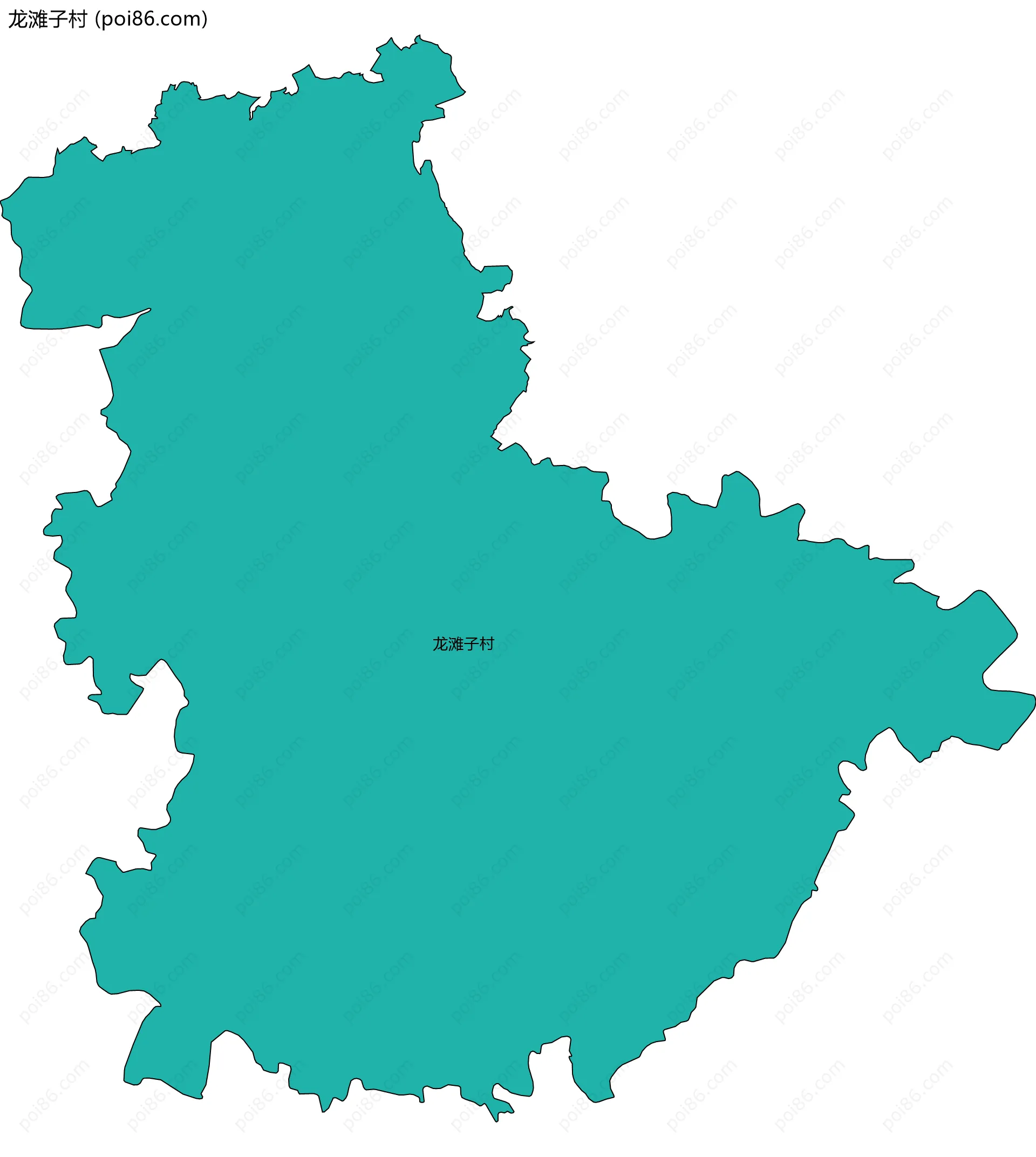 龙滩子村边界地图