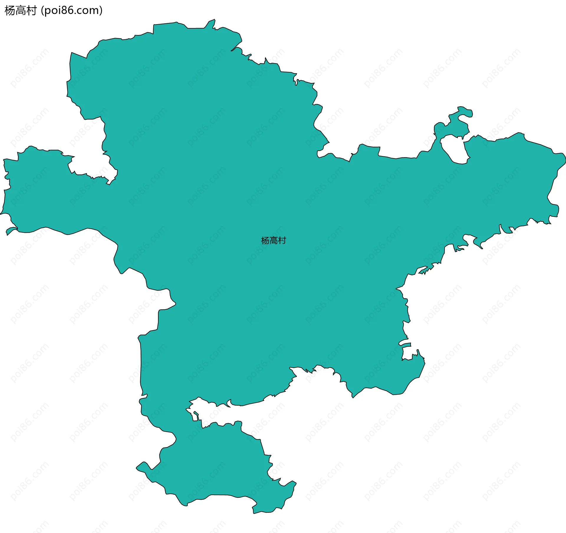 杨高村边界地图