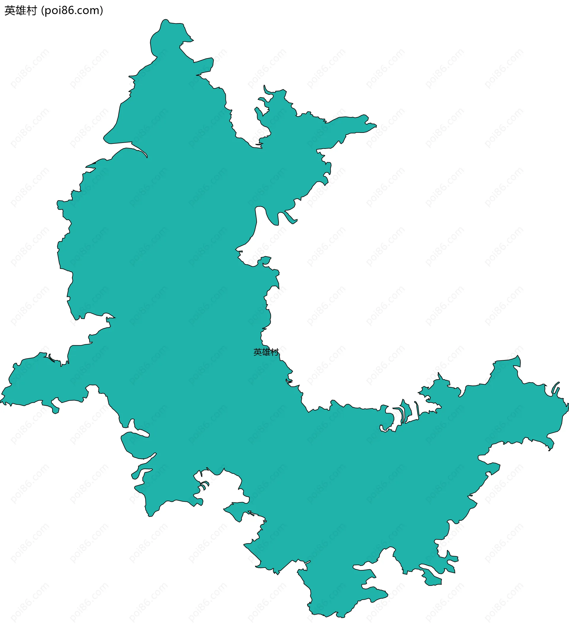 英雄村边界地图