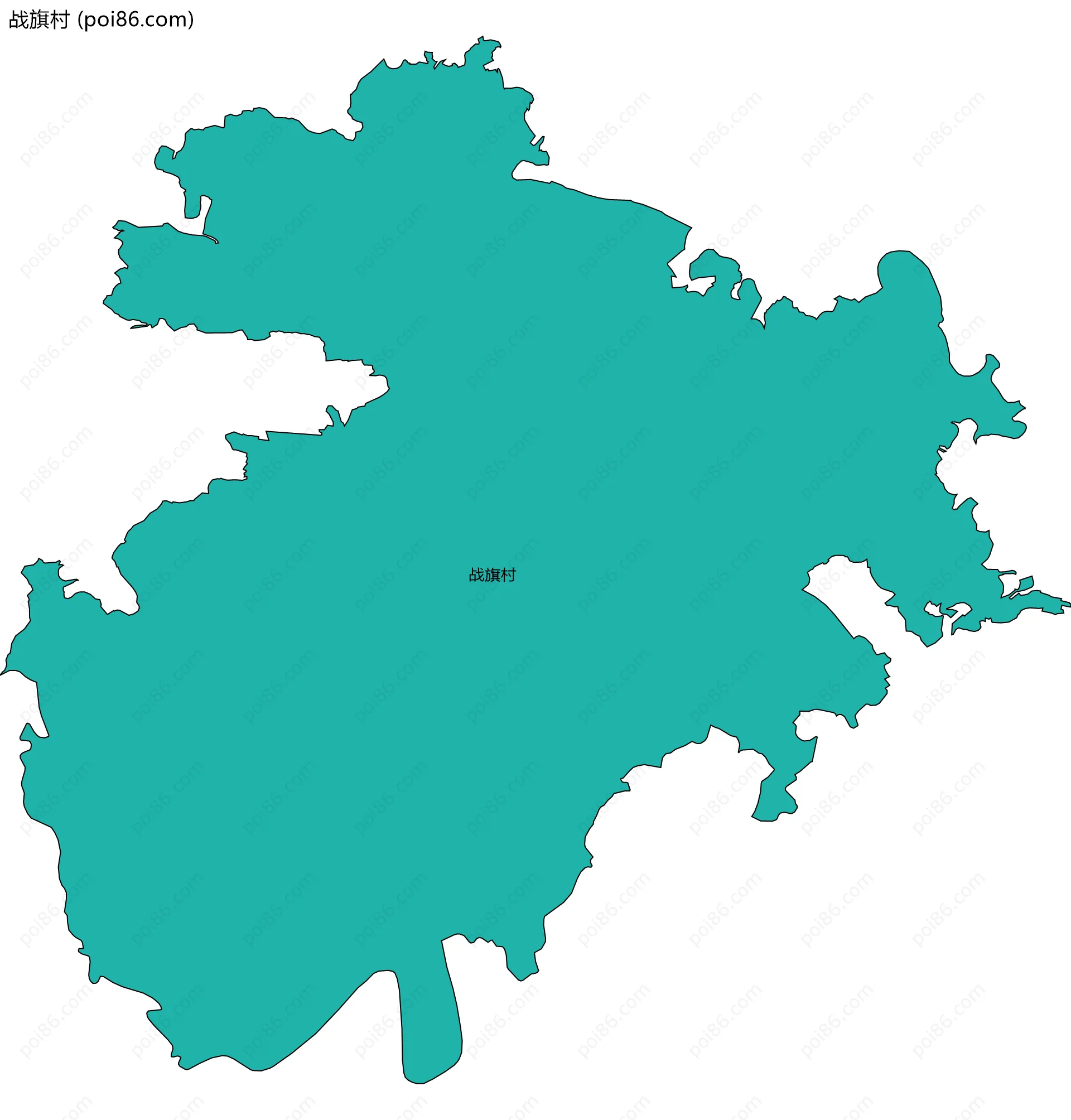 战旗村边界地图