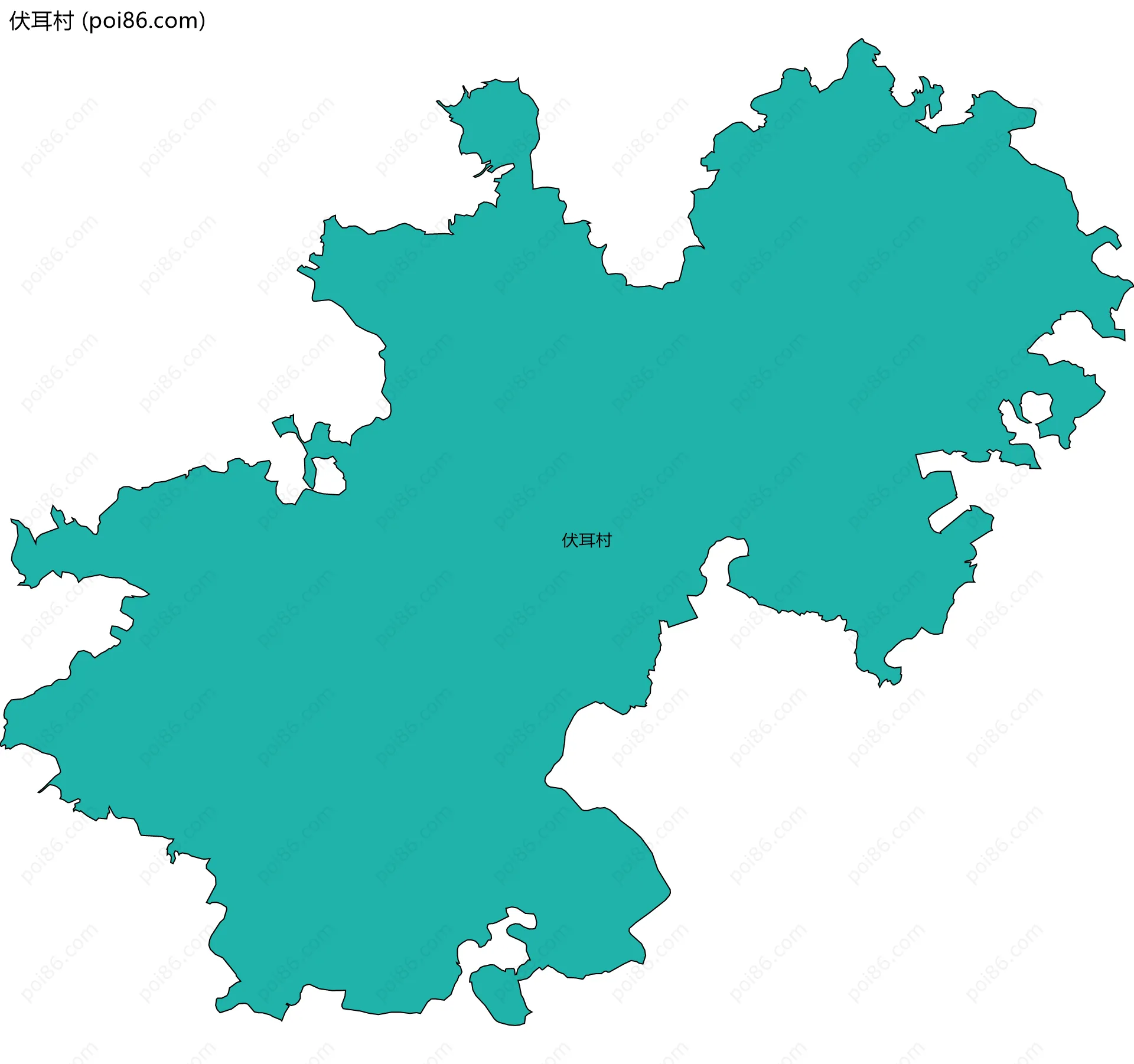 伏耳村边界地图