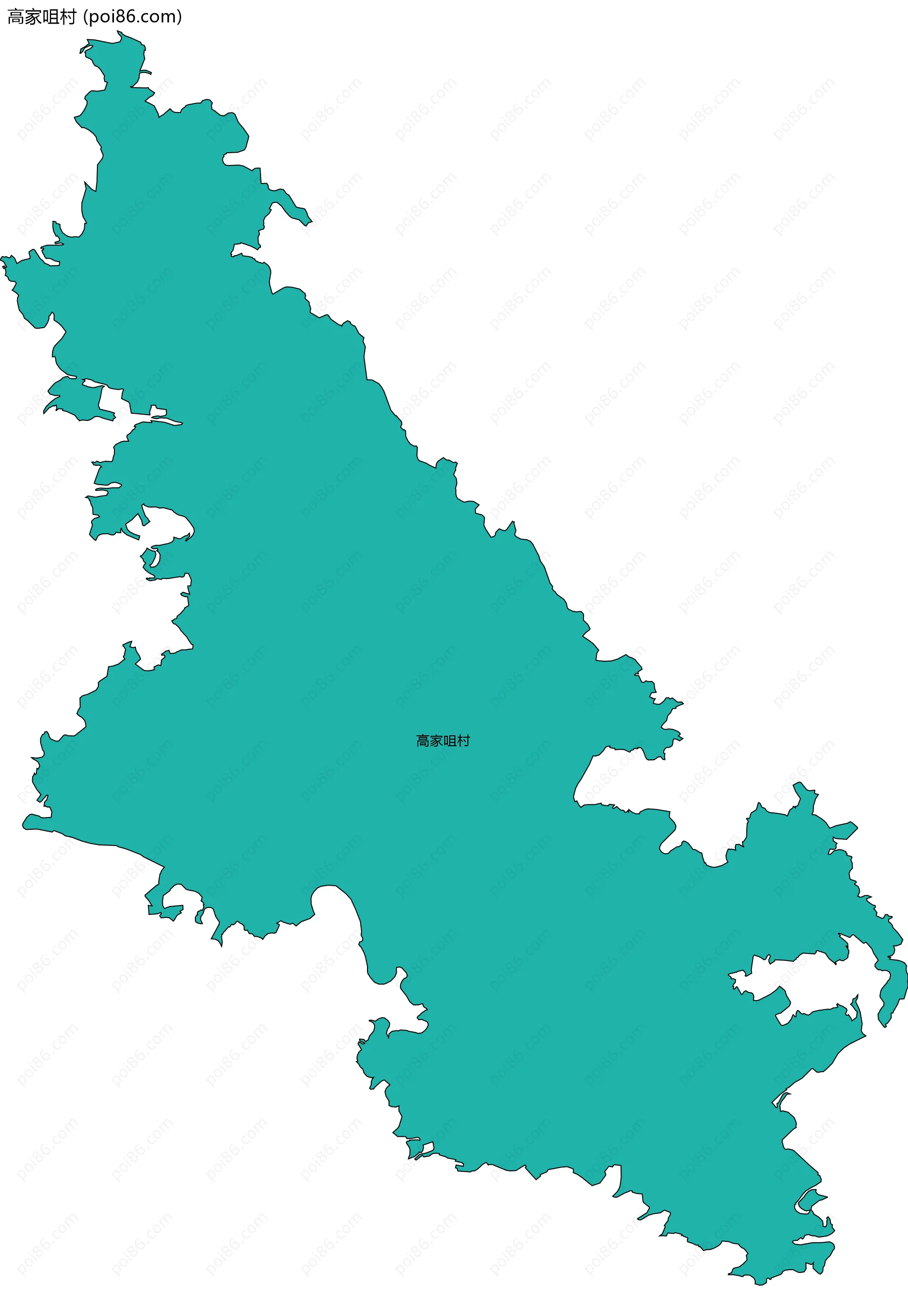 高家咀村边界地图