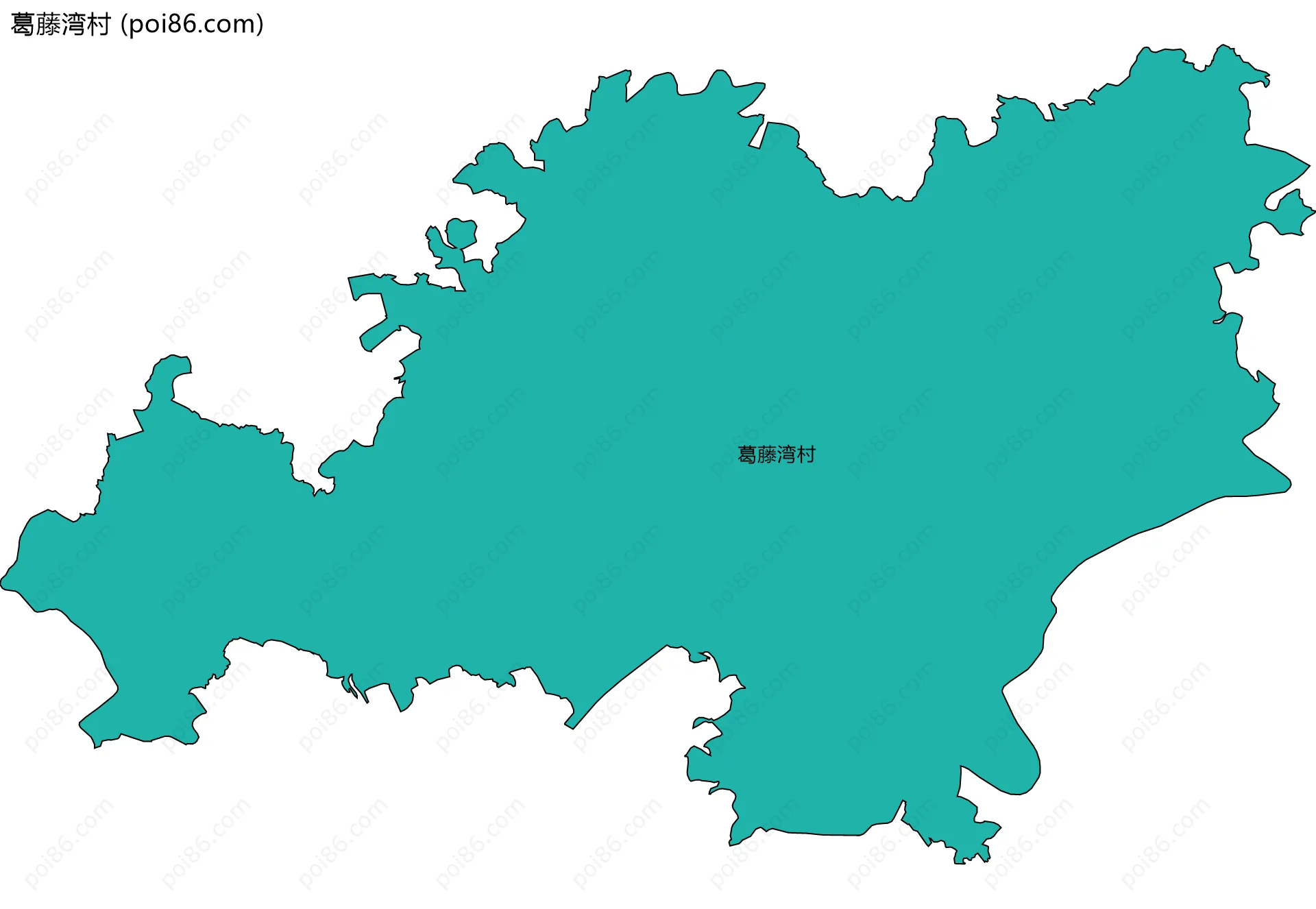 葛藤湾村边界地图