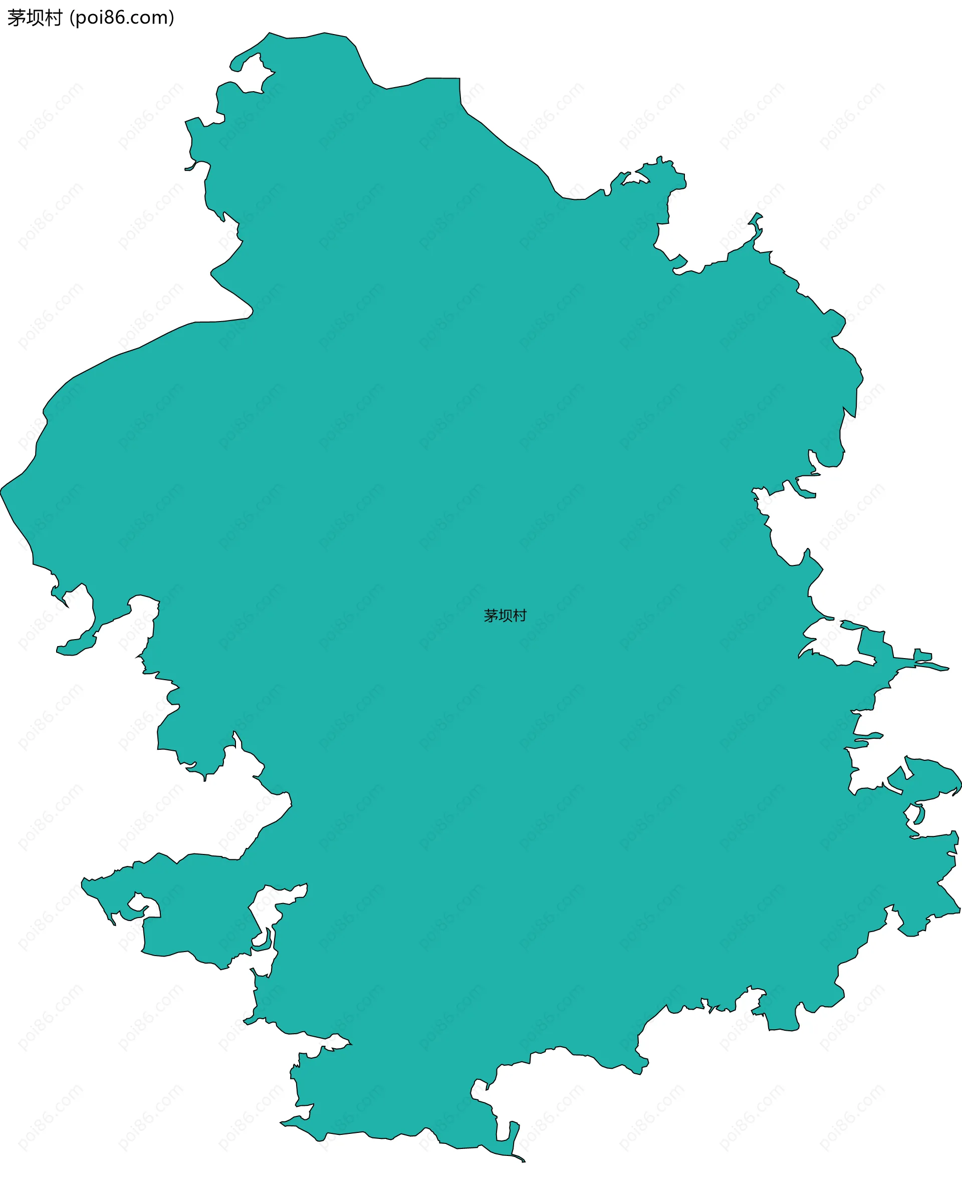 茅坝村边界地图