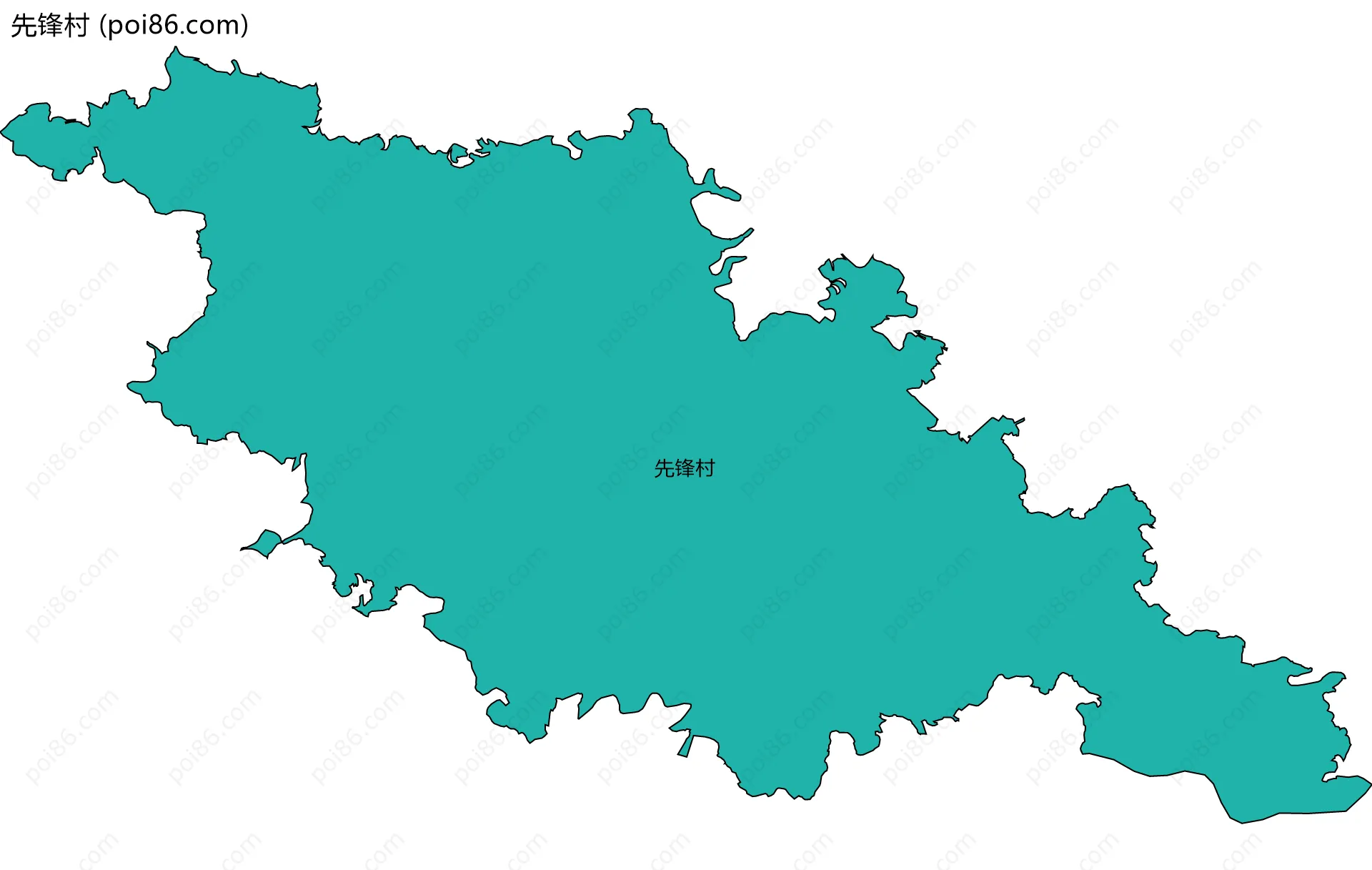 先锋村边界地图