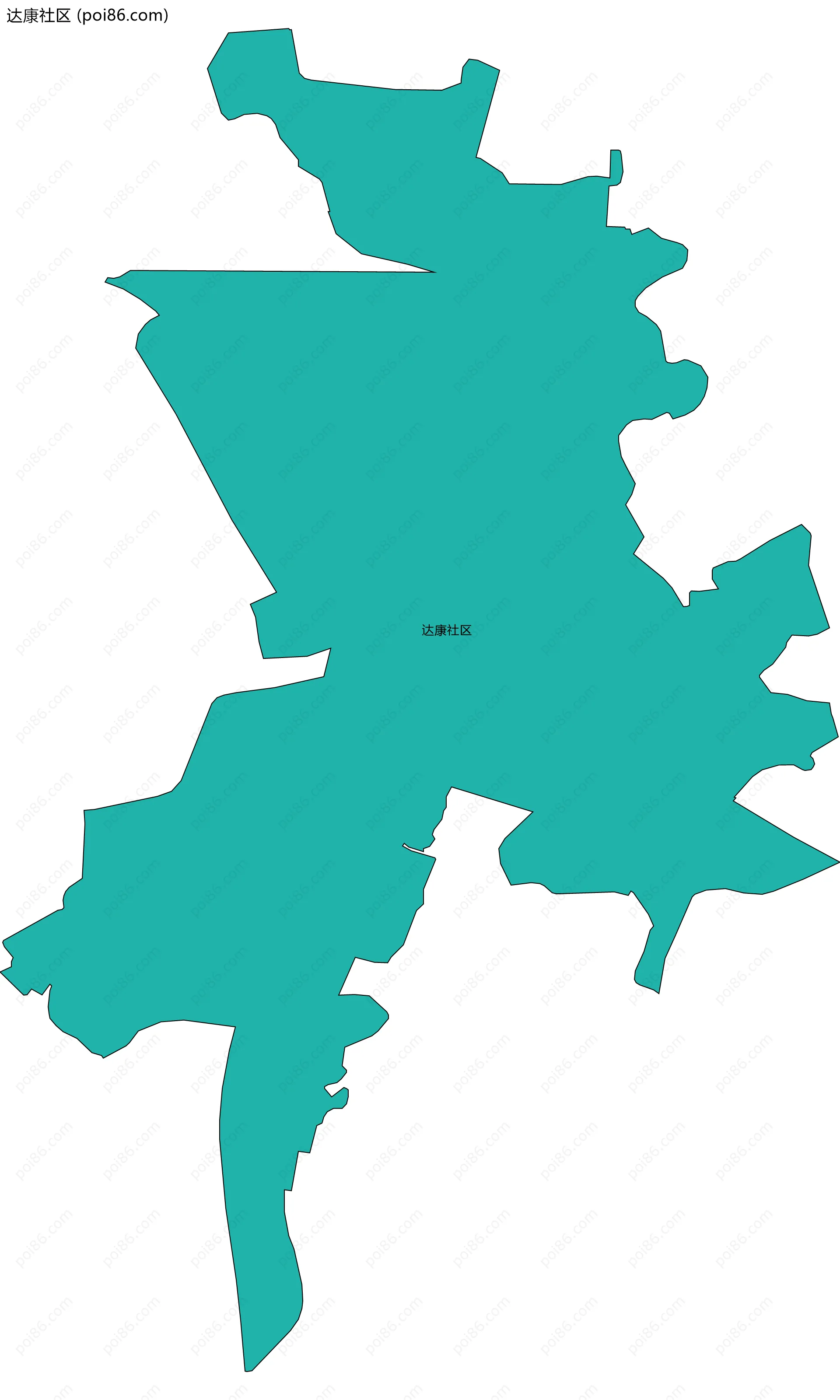 达康社区边界地图