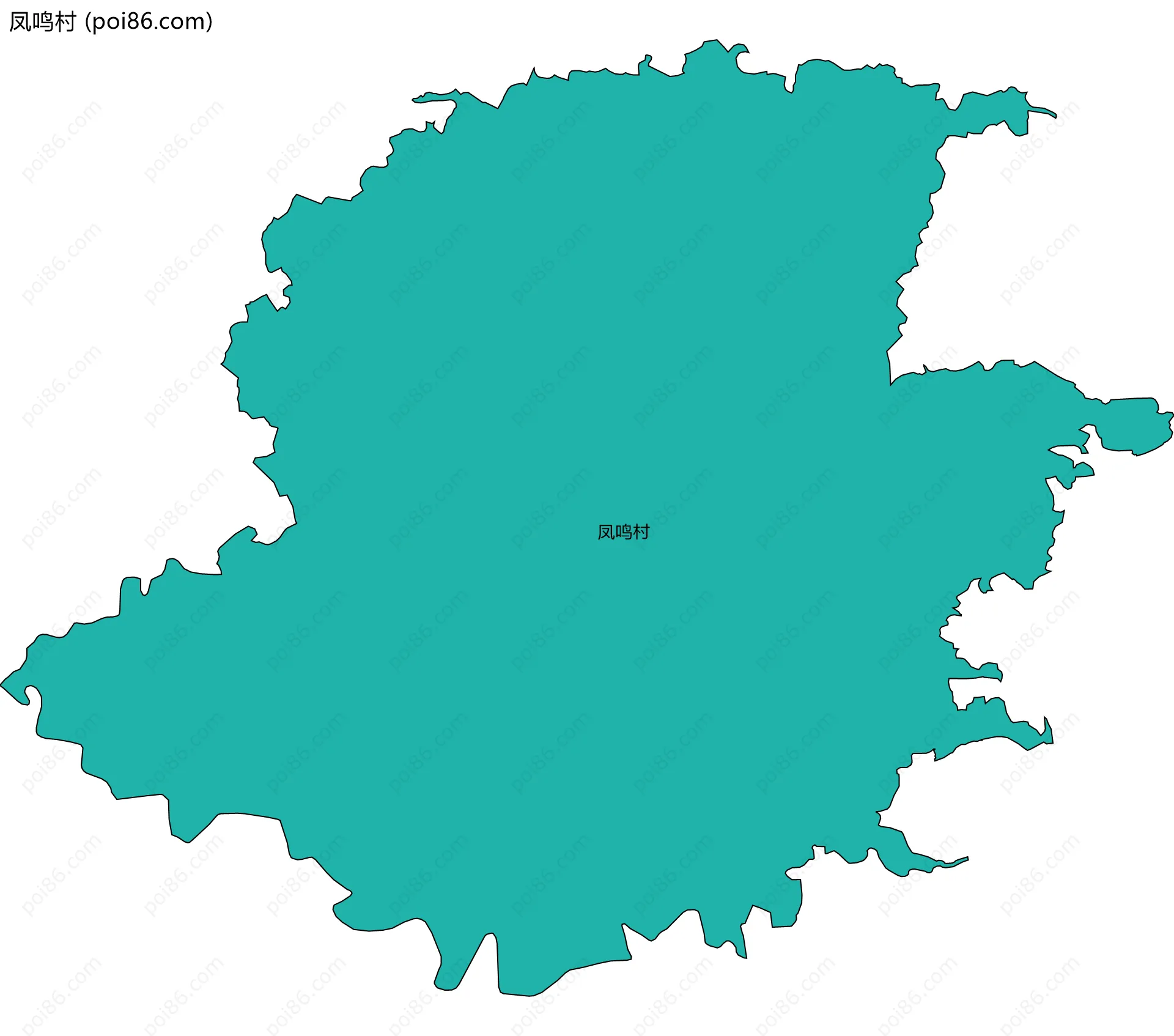 凤鸣村边界地图