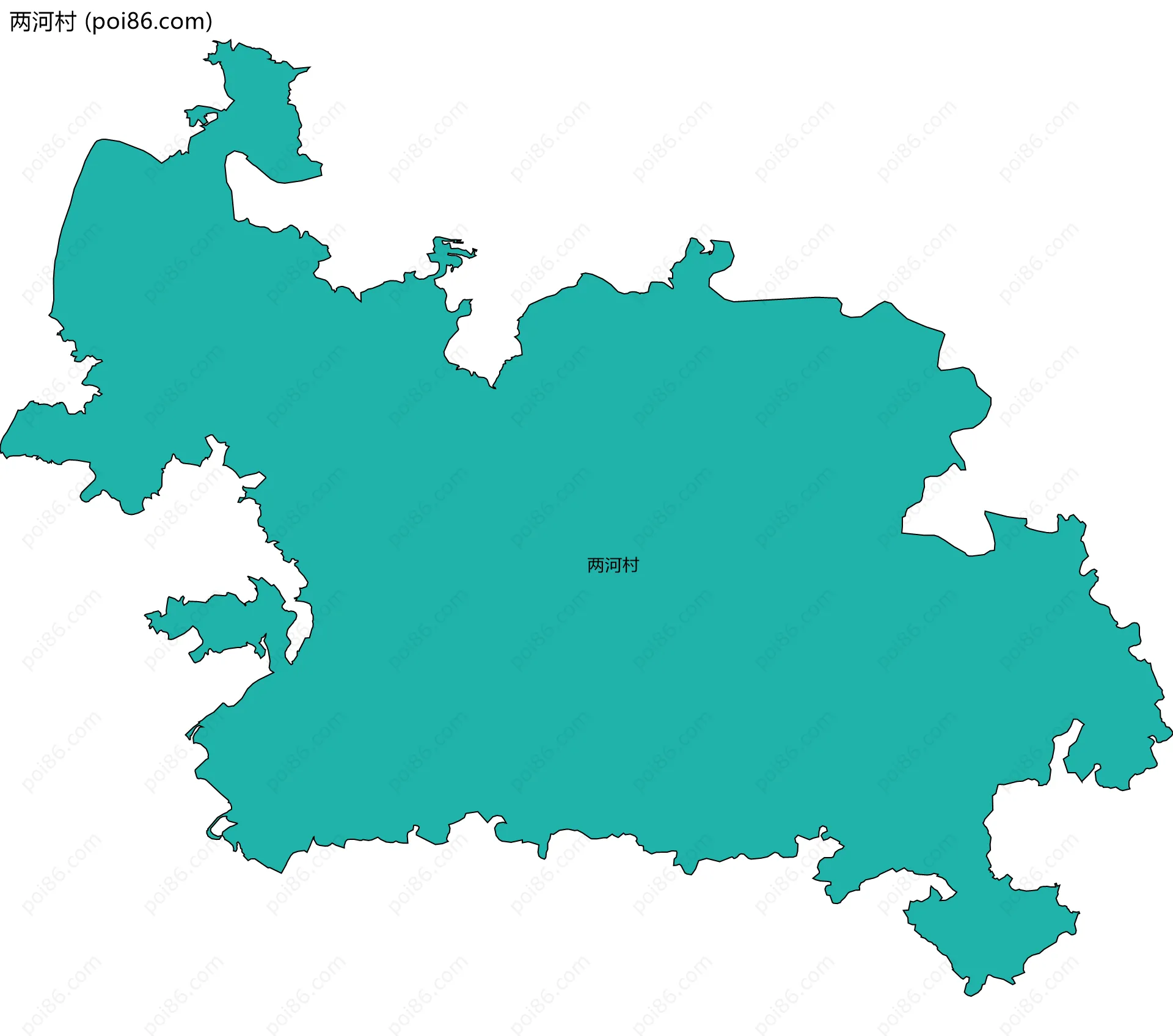两河村边界地图