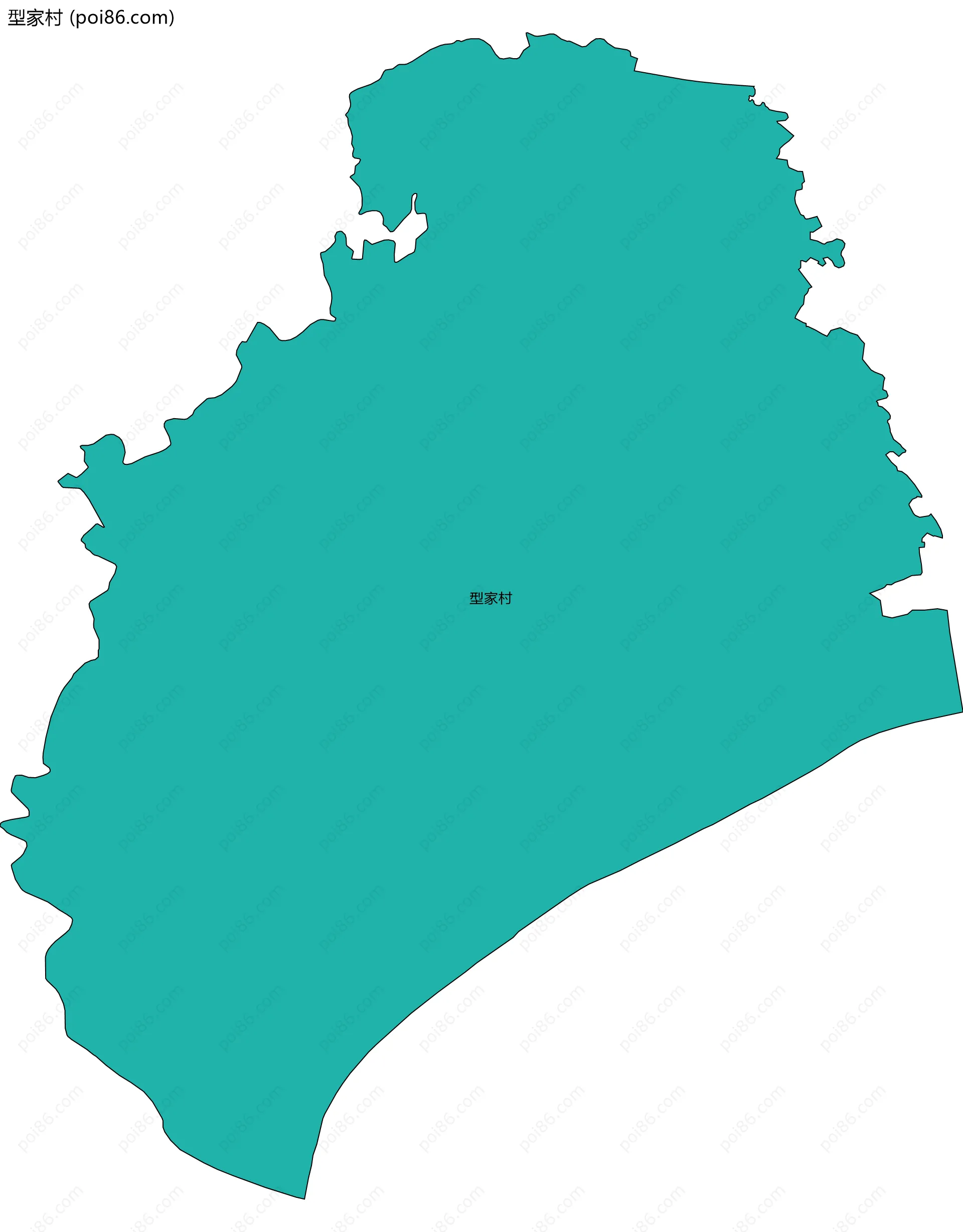 型家村边界地图