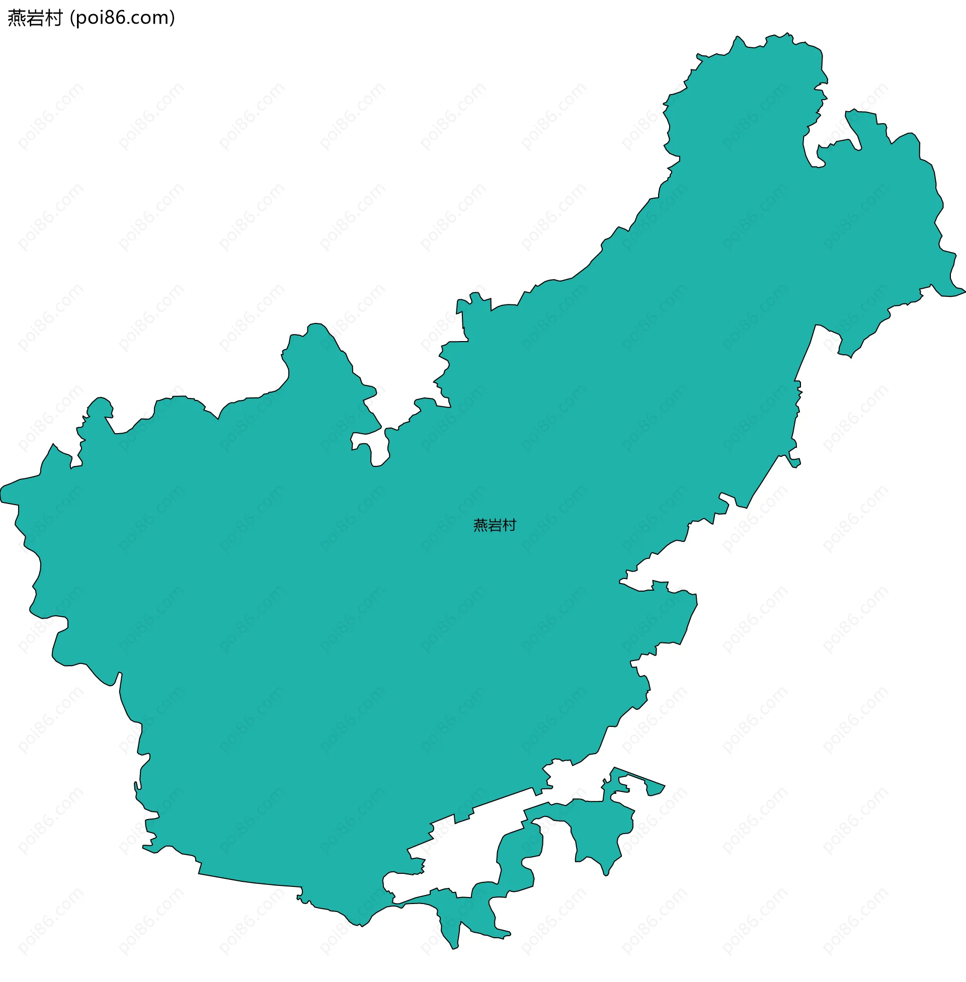 燕岩村边界地图