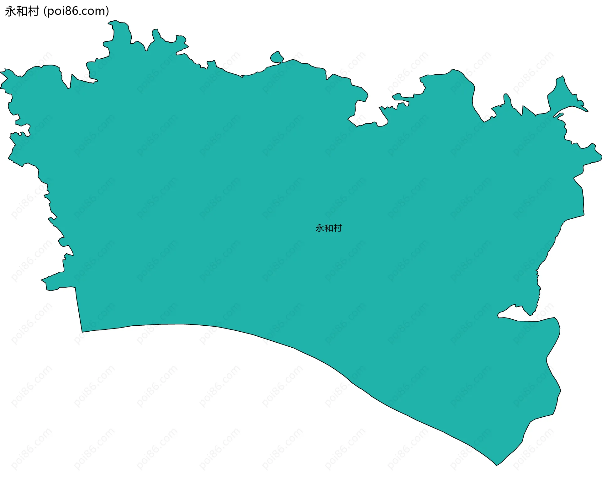 永和村边界地图