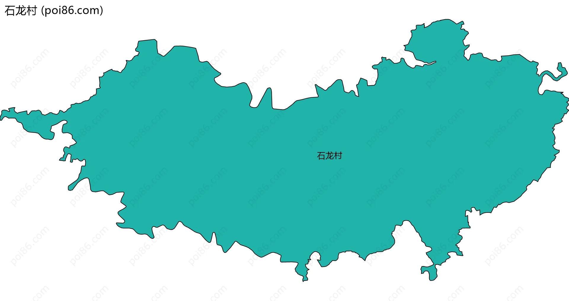石龙村边界地图
